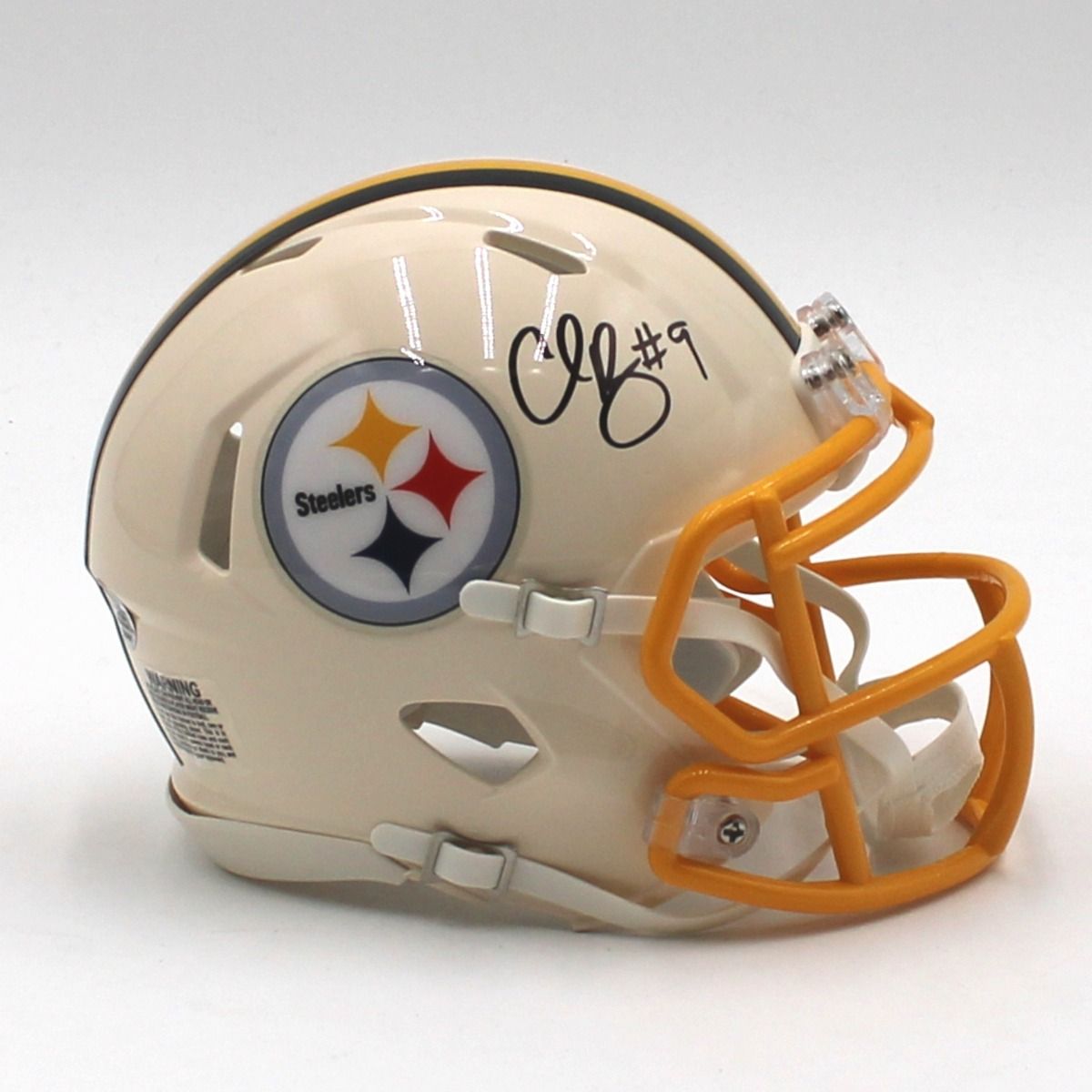 Pittsburgh Steelers #9 Chris Boswell Autographed Riddell Speed Retro Mini Helmet 1 Pittsburgh Steelers #9 Chris Boswell Autographed Riddell Speed Retro Mini Helmet