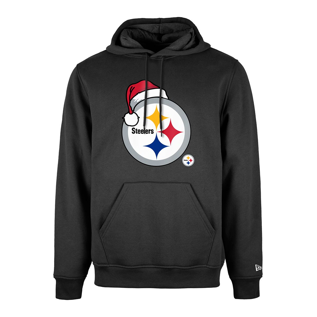 Pittsburgh Steelers Men's New Era Santa Hat Pullover Fleece Hoodie 15 Pittsburgh Steelers Men's New Era Santa Hat Pullover Fleece Hoodie