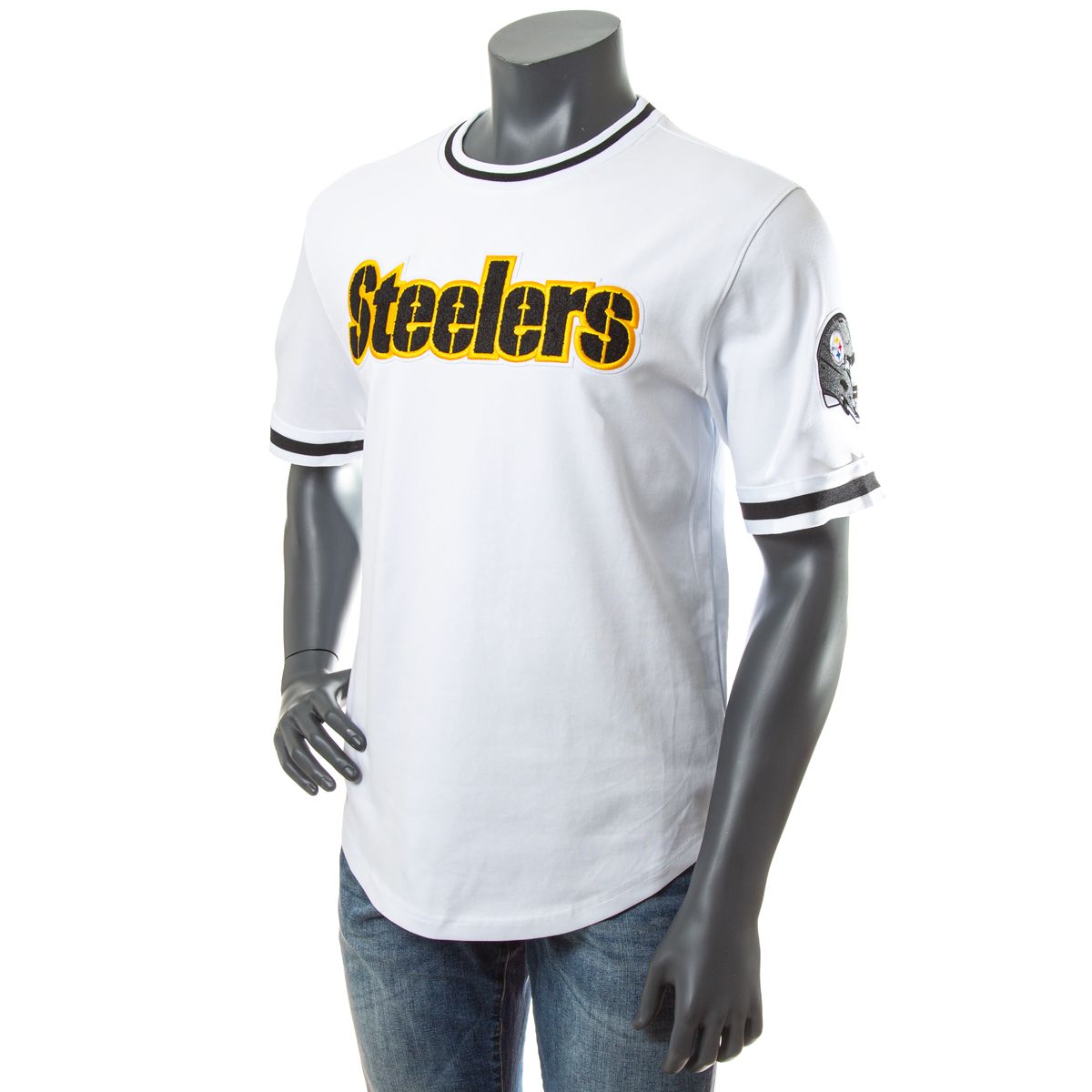 Pittsburgh Steelers Men's Pro Standard Classic Chenille Shoulder Patch Short Sleeve T-Shirt 7 Pittsburgh Steelers Men's Pro Standard Classic Chenille Shoulder Patch Short Sleeve T-Shirt
