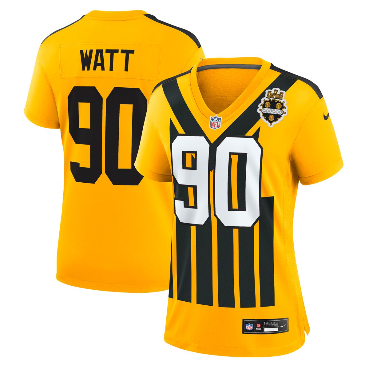 T.J. Watt #90 Women's Nike Replica '33 Throwback Jersey
