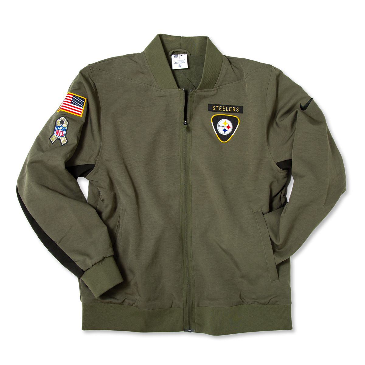 Pittsburgh Steelers Men's Nike Salute to Service Bomber Jacket 5 Pittsburgh Steelers Men's Nike Salute to Service Bomber Jacket