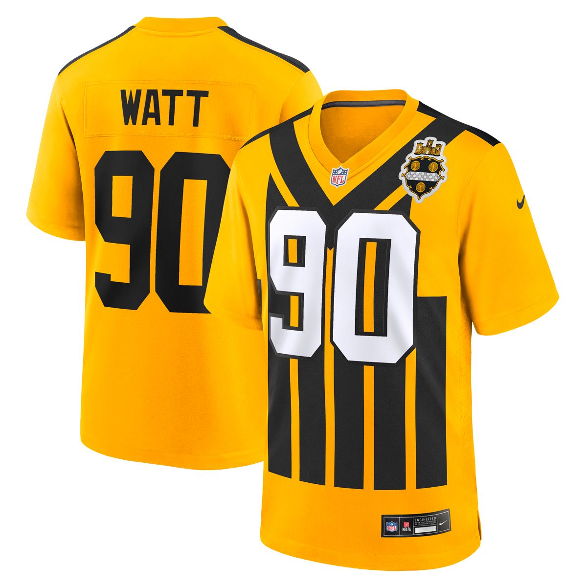 T.J. Watt #90 Men's Nike Replica '33 Throwback Jersey 7 T.J. Watt #90 Men's Nike Replica '33 Throwback Jersey