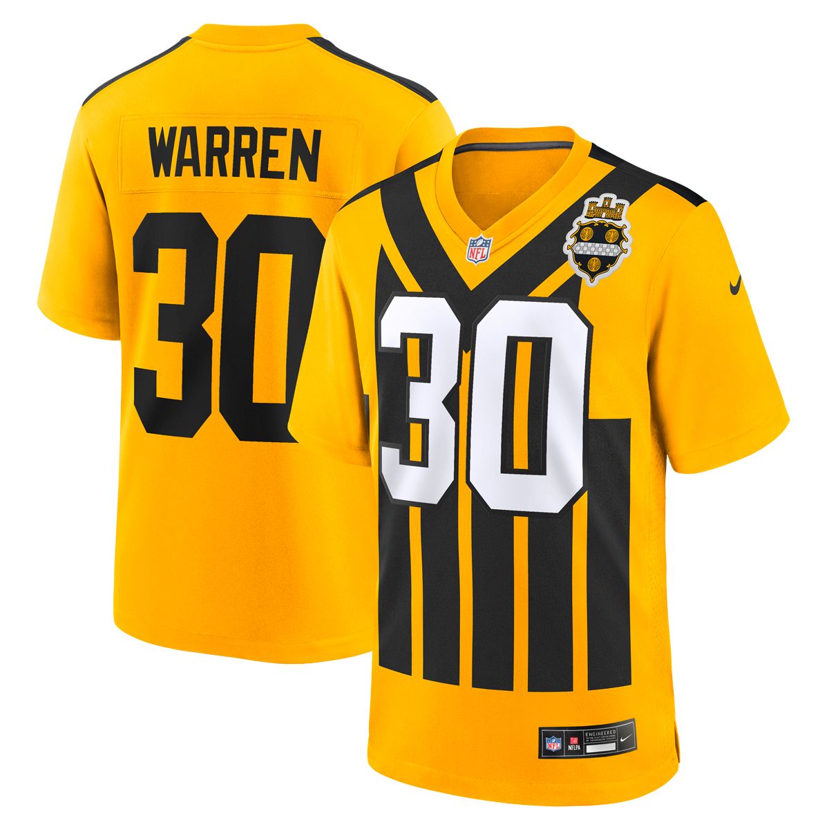 Jaylen Warren #30 Men's Nike Replica '33 Throwback Jersey 6 Jaylen Warren #30 Men's Nike Replica '33 Throwback Jersey