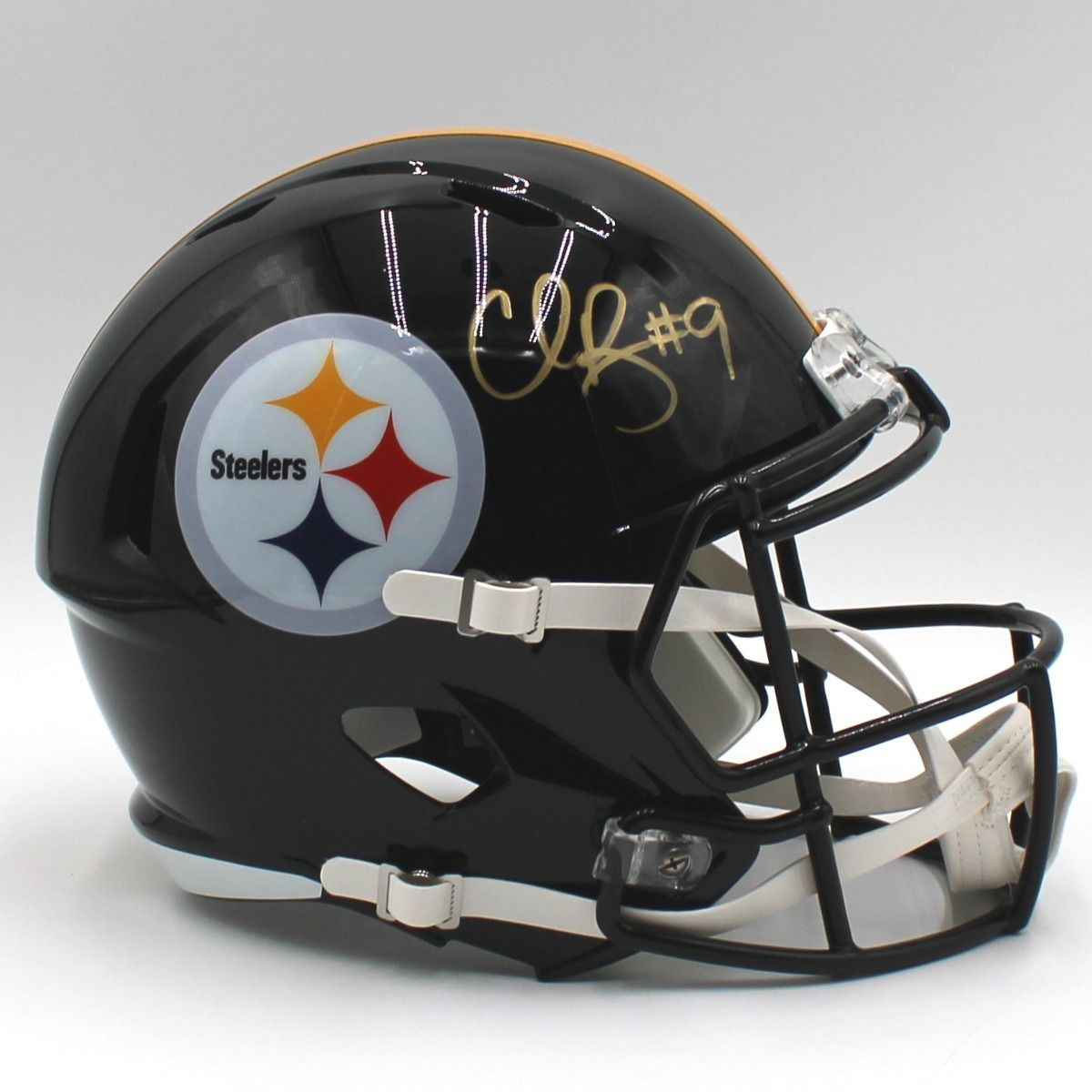 Pittsburgh Steelers #9 Chris Boswell Autographed Riddell Replica Full-Size Helmet 3 Pittsburgh Steelers #9 Chris Boswell Autographed Riddell Replica Full-Size Helmet