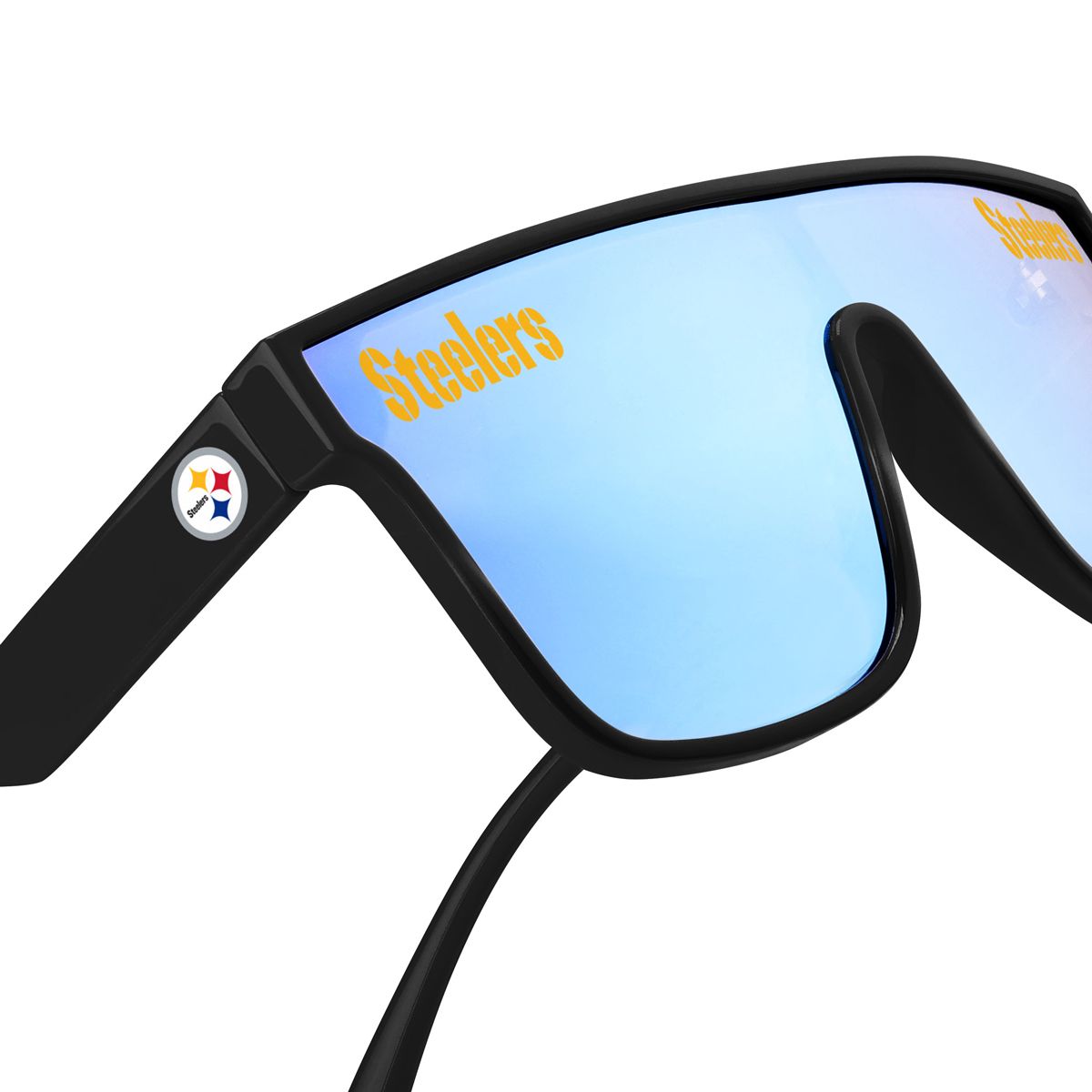 Pittsburgh Steelers Black Solid Color w/ Wordmark Sunglasses 4 Pittsburgh Steelers Black Solid Color w/ Wordmark Sunglasses