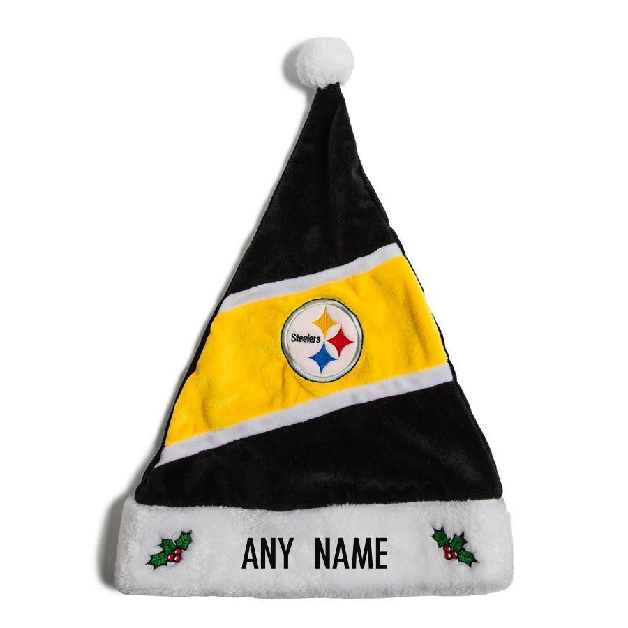 Pittsburgh Steelers Custom Colorblock Santa Hat