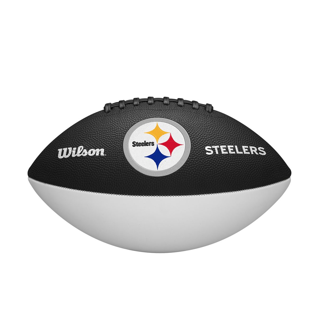 Pittsburgh Steelers Nightmode Embroidered Logo Full Sized Football 6 Pittsburgh Steelers Nightmode Embroidered Logo Full Sized Football