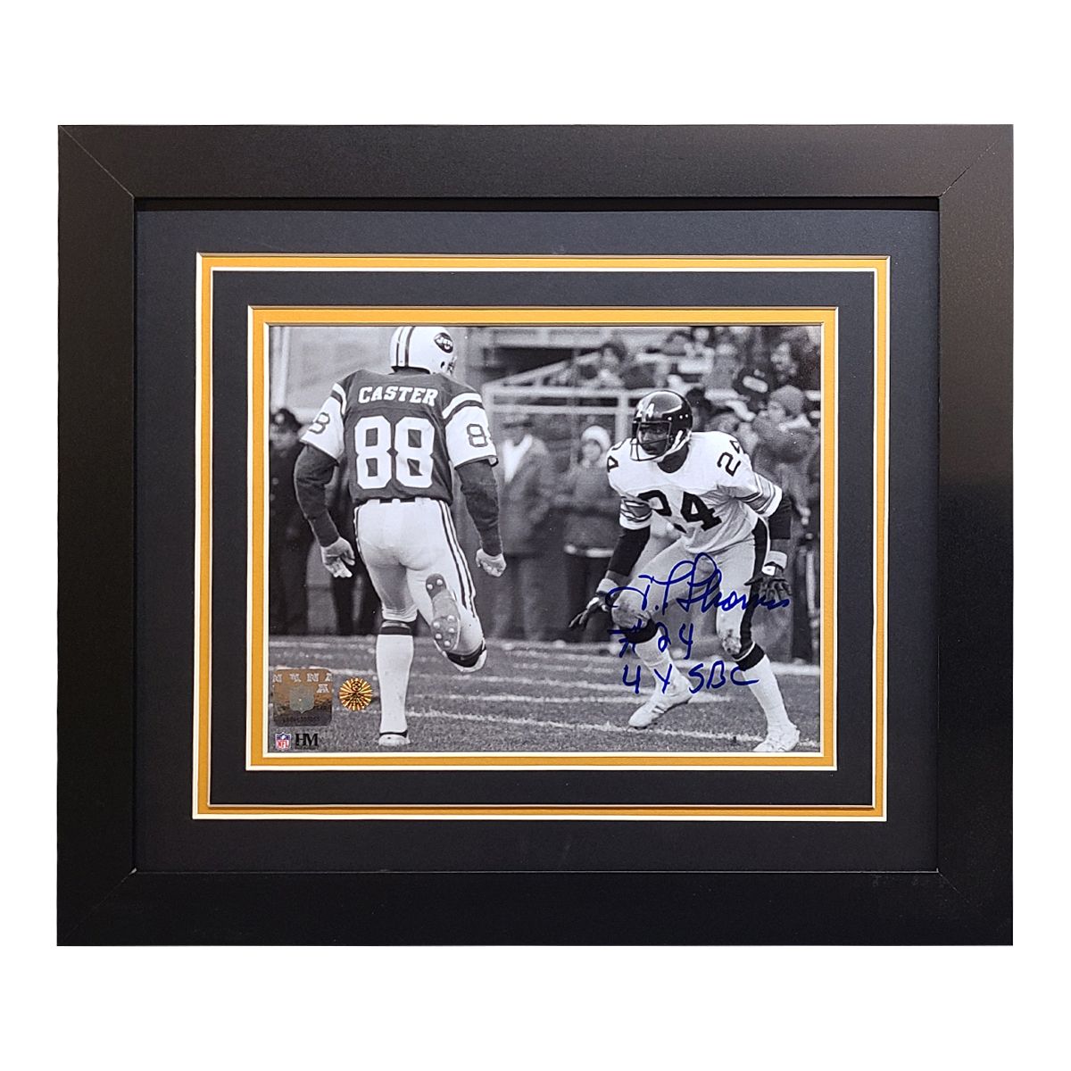Pittsburgh Steelers #24 J.T. Thomas Signed & Framed 8x10 Black & White Action 3 Pittsburgh Steelers #24 J.T. Thomas Signed & Framed 8x10 Black & White Action