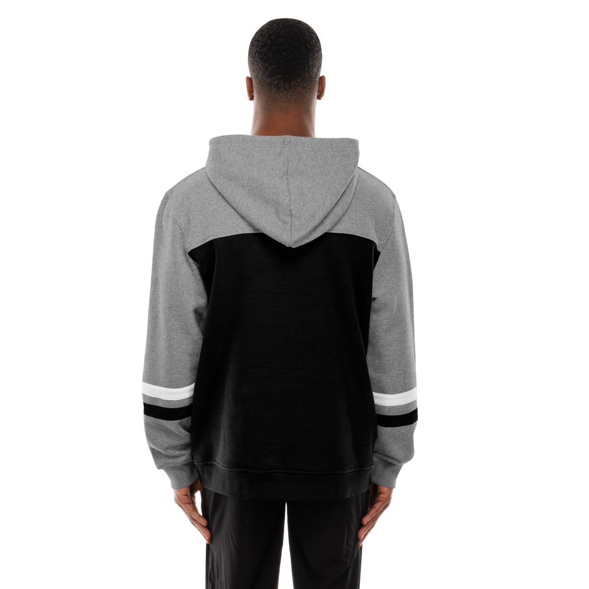 Pittsburgh Steelers Men's New Era Sport Night Colorblock Pullover Fleece Hoodie 3 Pittsburgh Steelers Men's New Era Sport Night Colorblock Pullover Fleece Hoodie