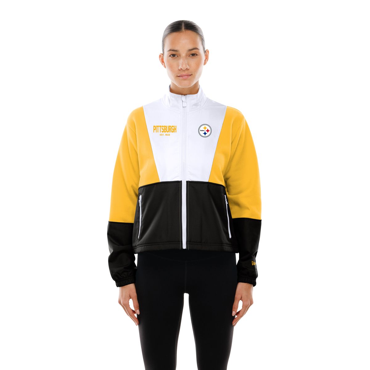 Pittsburgh Steelers Women's New Era Leisure Full Zip Windbreaker 4 Pittsburgh Steelers Women's New Era Leisure Full Zip Windbreaker