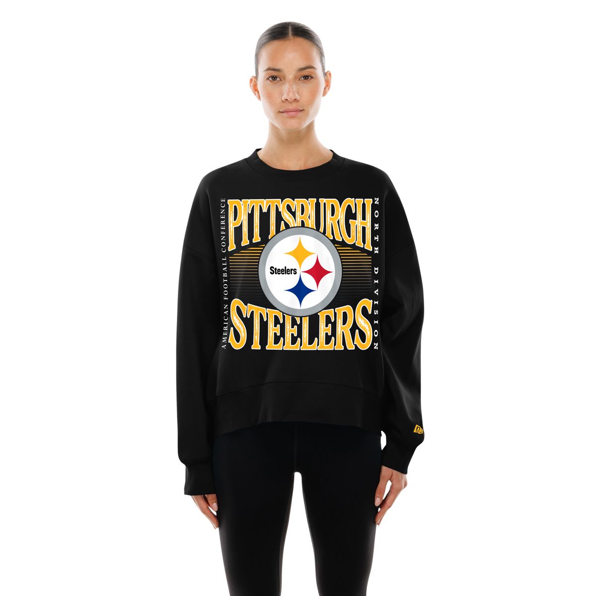 Pittsburgh Steelers Women's New Era Leisure Crewneck Sweatshirt 5 Pittsburgh Steelers Women's New Era Leisure Crewneck Sweatshirt
