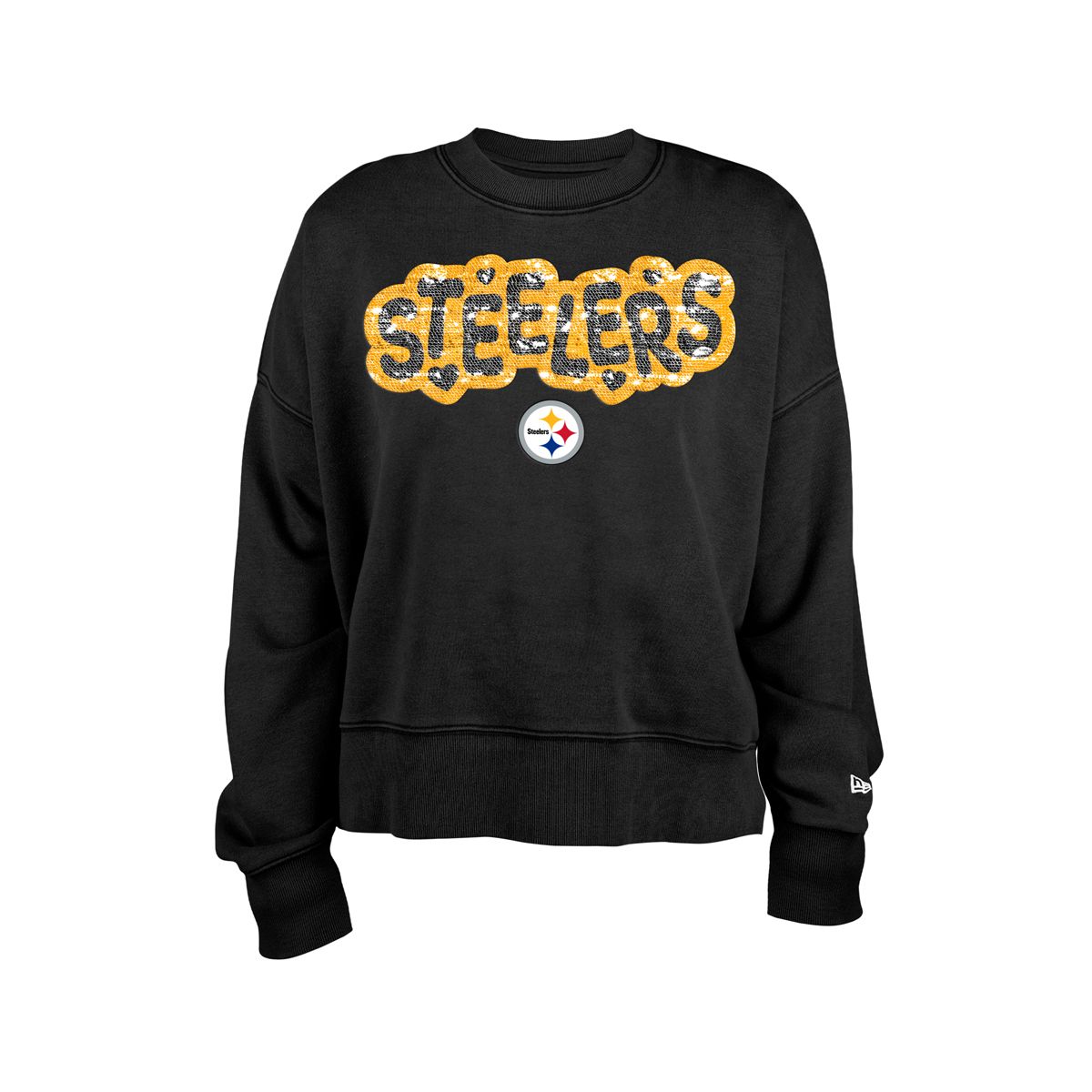Pittsburgh Steelers Girls Flip Sequin Fleece Crew 7 Pittsburgh Steelers Girls Flip Sequin Fleece Crew
