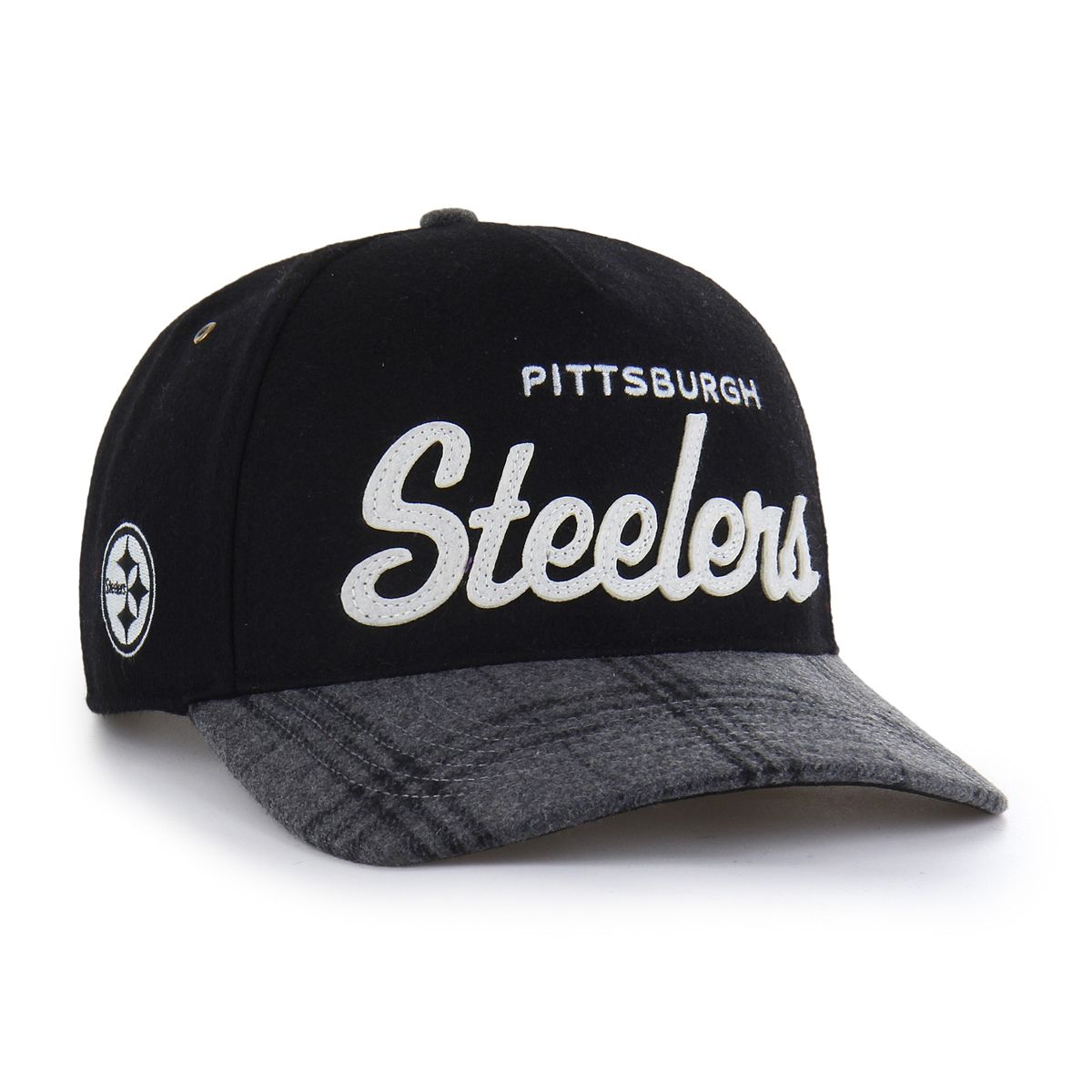 Pittsburgh Steelers '47 Brand Hitch Windowpane Plaid Hat 1 Pittsburgh Steelers '47 Brand Hitch Windowpane Plaid Hat