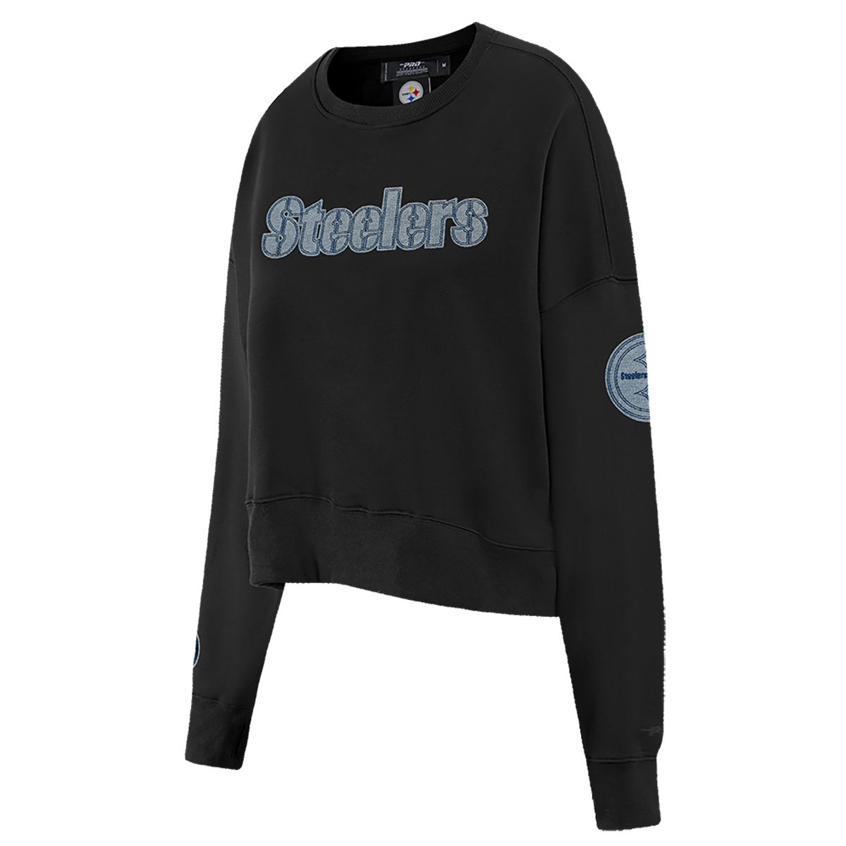 Pittsburgh Steelers Women's Pro Standard Varsity Blues Black Crewneck Fleece