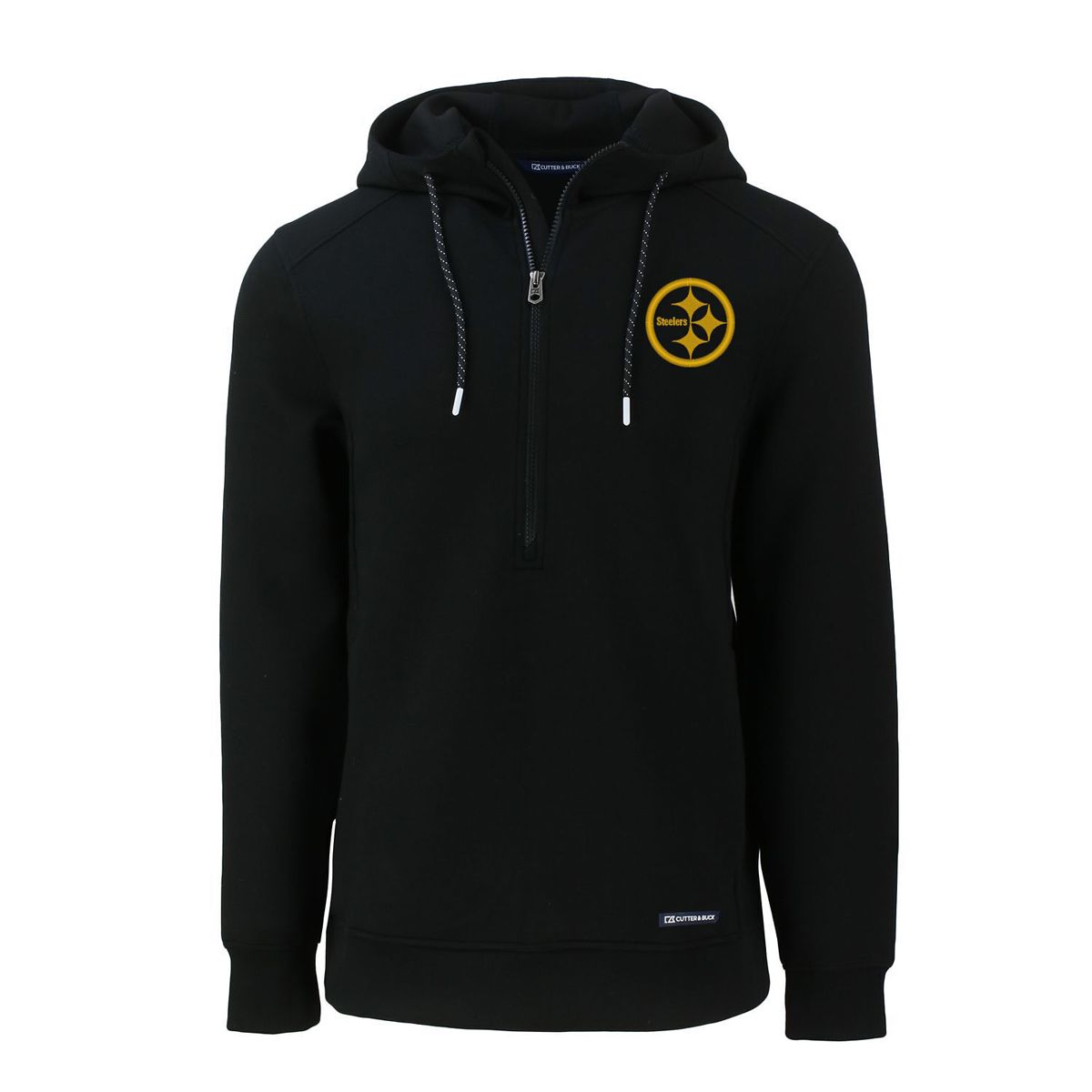 Pittsburgh Steelers Men's Cutter & Buck Roam Color Rush 1/2 Zip Hoodie 2 Pittsburgh Steelers Men's Cutter & Buck Roam Color Rush 1/2 Zip Hoodie