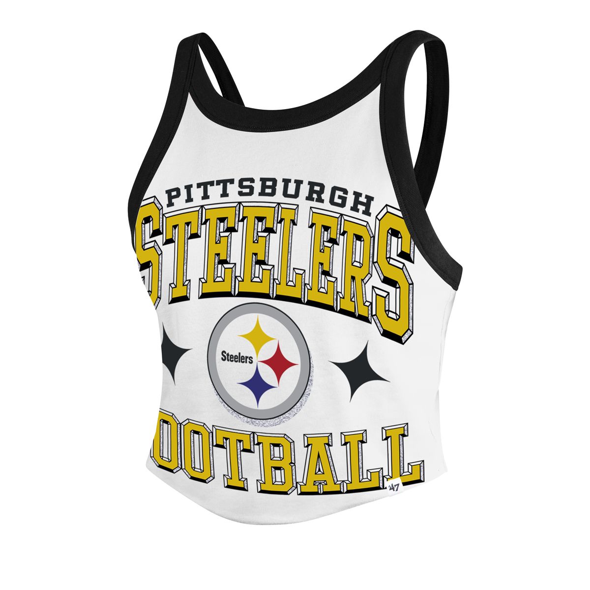 Pittsburgh Steelers Women's '47 Brand Energize Sporty Tank 1 Pittsburgh Steelers Women's '47 Brand Energize Sporty Tank