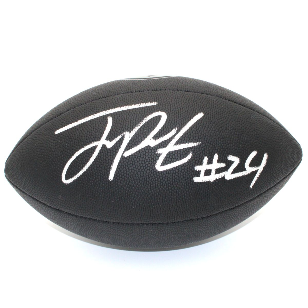 Pittsburgh Steelers #24 Joey Porter Autographed Metallic Premier Black Tonal Football 8 Pittsburgh Steelers #24 Joey Porter Autographed Metallic Premier Black Tonal Football