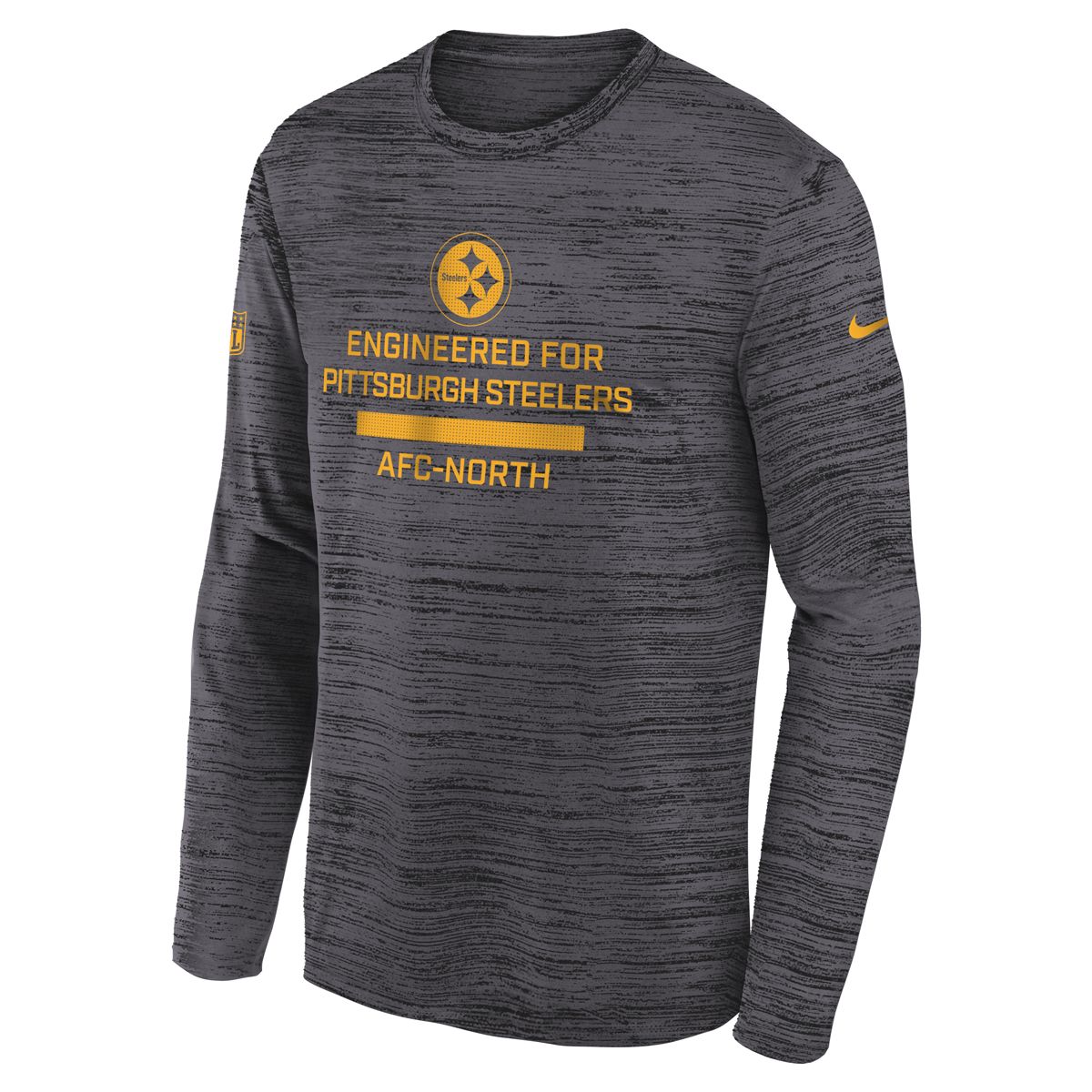 Pittsburgh Steelers Youth Nike Sideline Velocity Long Sleeve T-Shirt