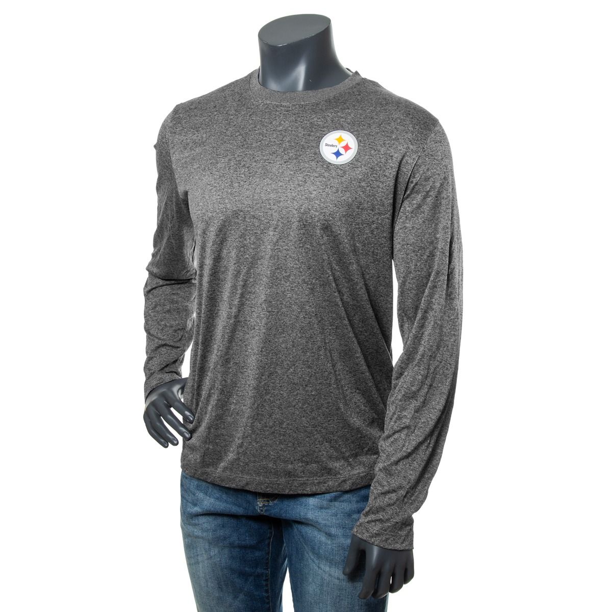 Pittsburgh Steelers Men's Nike Legend Small Logo Long Sleeve Grey T-Shirt
