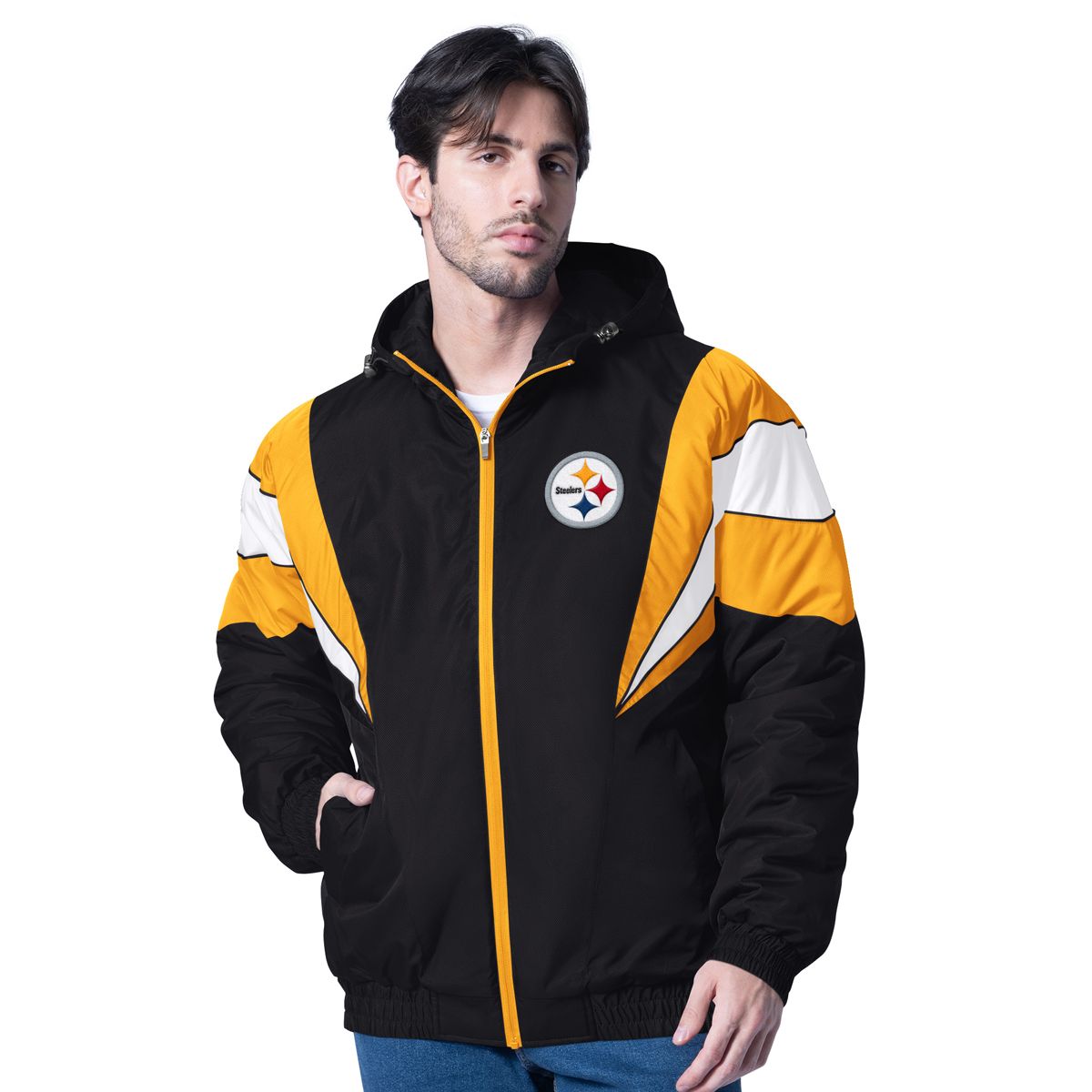 Pittsburgh Steelers Men's GIII Leader Polyfill Hooded Coat