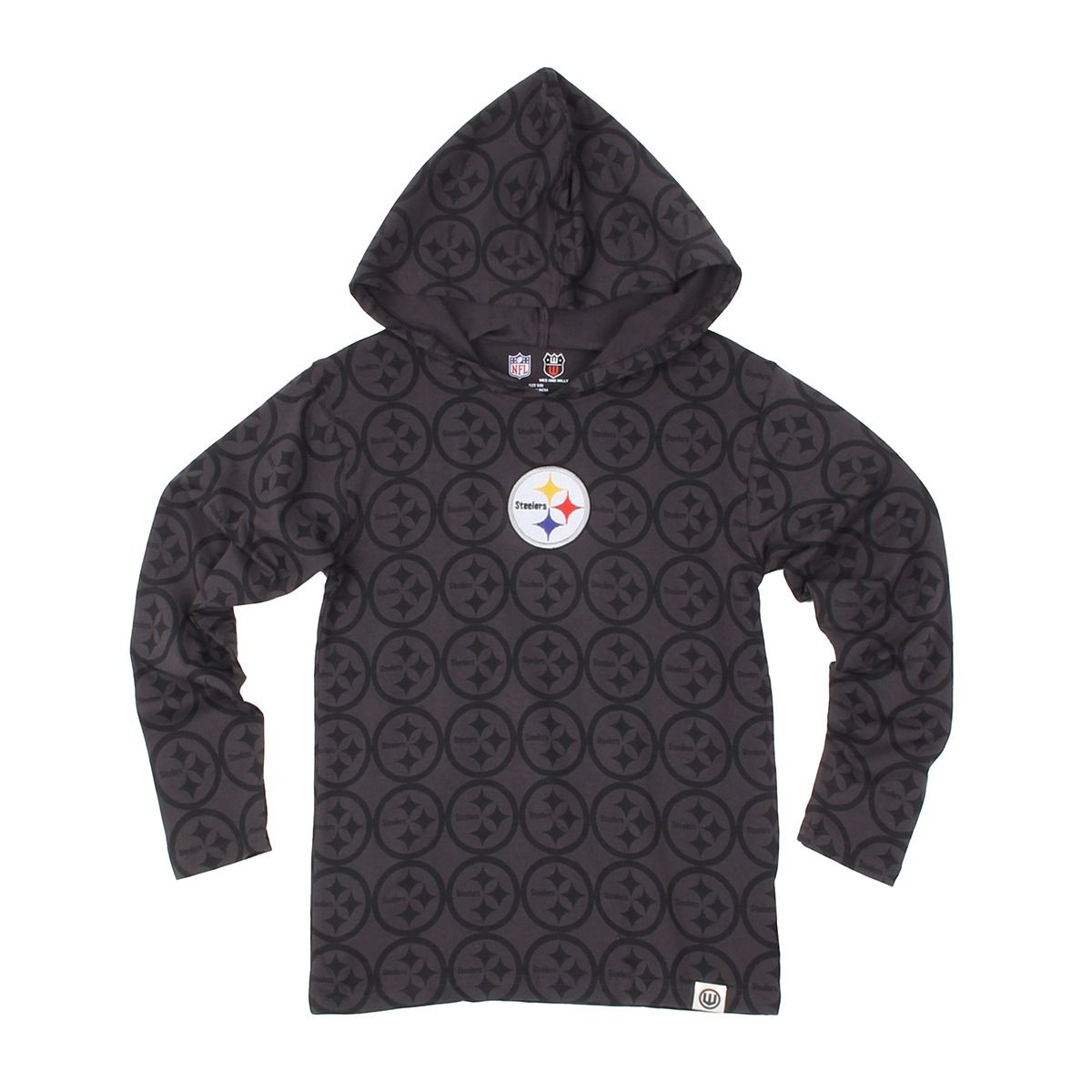 Pittsburgh Steelers Youth All Over Print Hoodie Long Sleeve T-Shirt