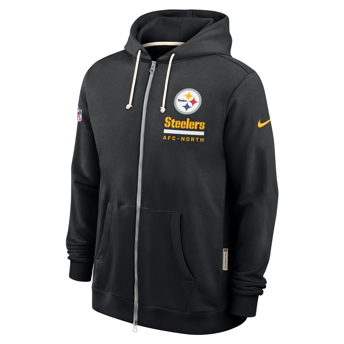 Pittsburgh Steelers Men's Nike Standard Issue Sideline Full Zip Fleece Hoodie 2 Pittsburgh Steelers Men's Nike Standard Issue Sideline Full Zip Fleece Hoodie
