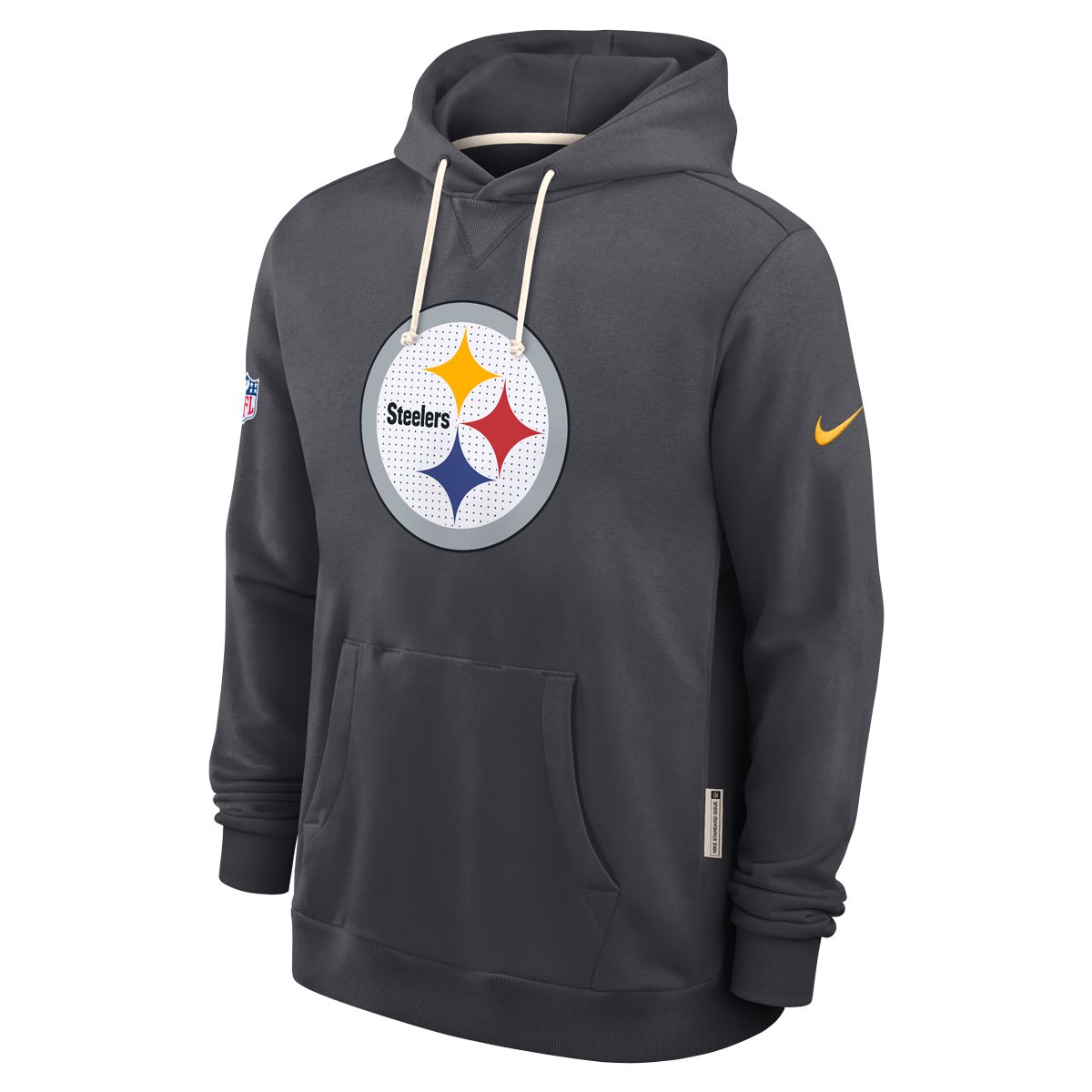 Pittsburgh Steelers Men's Nike Standard Issue Sideline Grey Pullover Fleece Hoodie