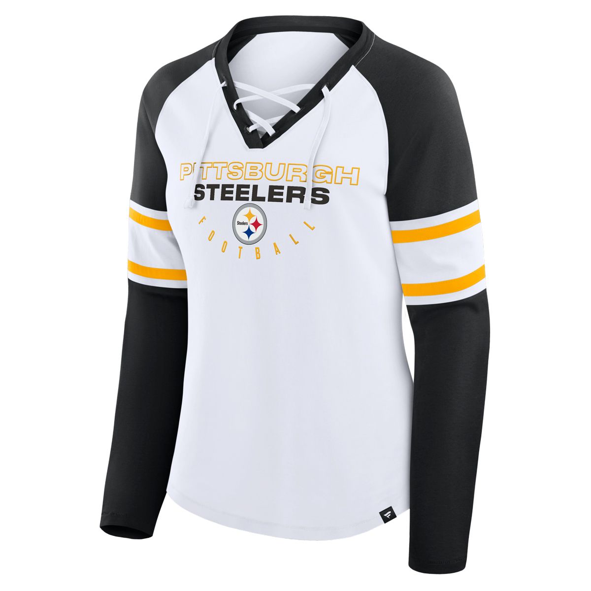 Pittsburgh Steelers Women's Redzone Lace Up Long Sleeve T-Shirt