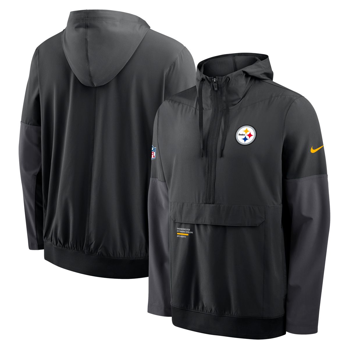 Pittsburgh Steelers Men's Nike Anorak Lightweight Hooded Jacket 3 Pittsburgh Steelers Men's Nike Anorak Lightweight Hooded Jacket