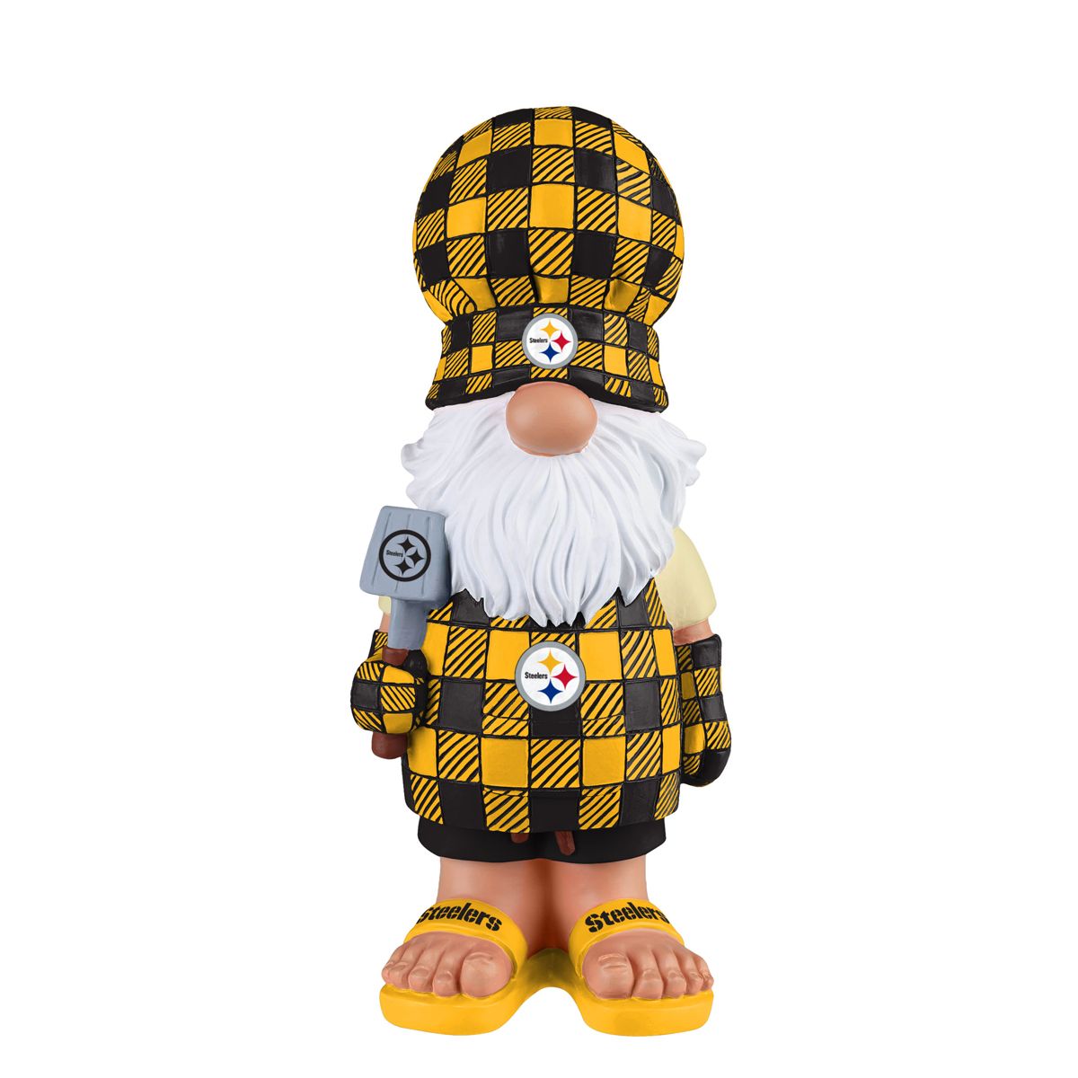 Pittsburgh Steelers 10" Gnome Plaid Apron 4 Pittsburgh Steelers 10" Gnome Plaid Apron