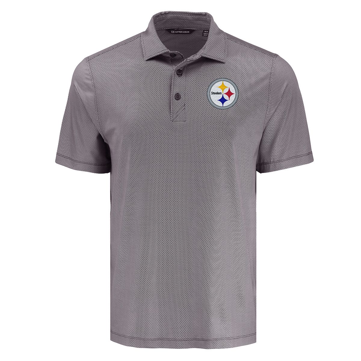 Pittsburgh Steelers Men's Cutter & Buck Pike Lattice Print Polo 1 Pittsburgh Steelers Men's Cutter & Buck Pike Lattice Print Polo