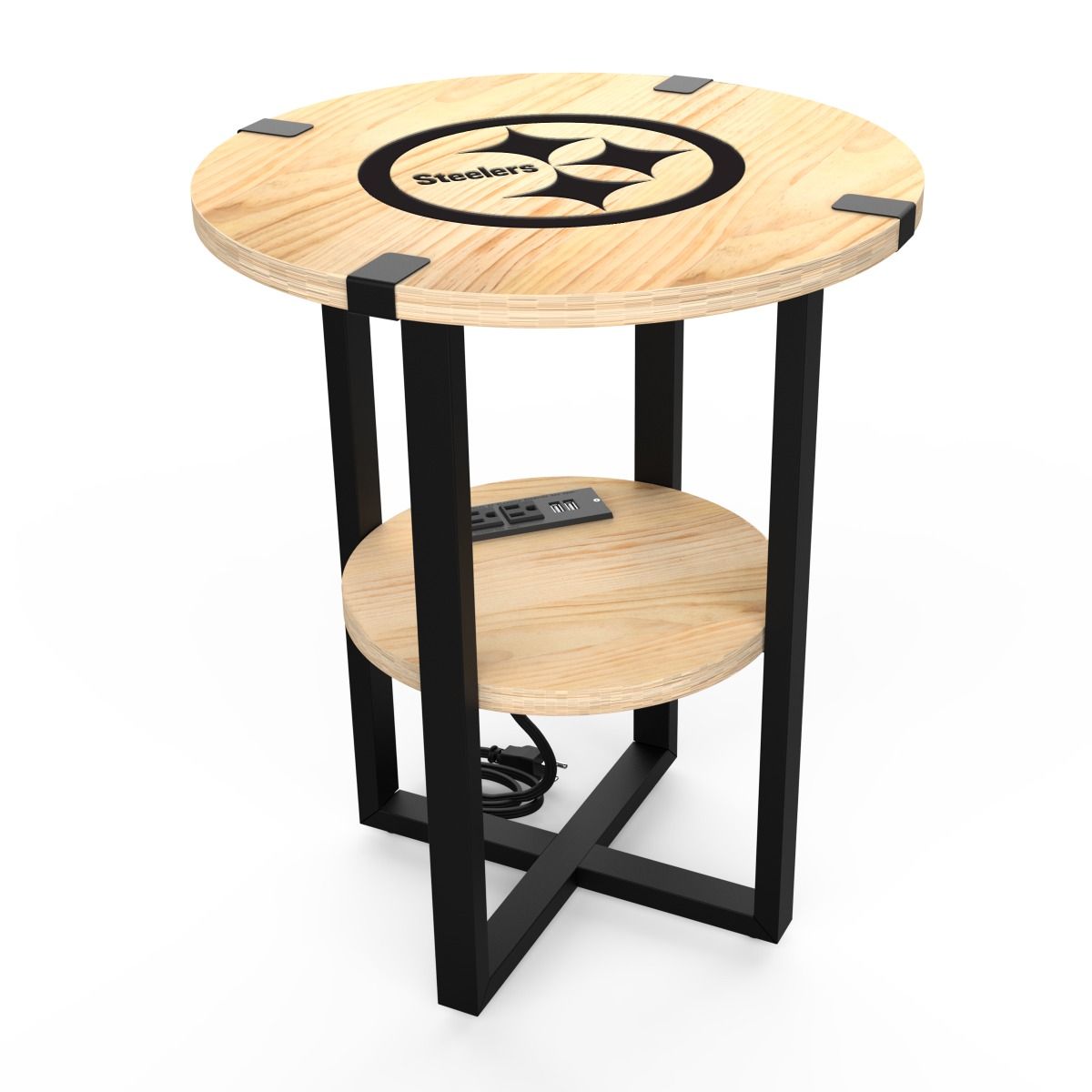 Pittsburgh Steelers Side table with Charger 1 Pittsburgh Steelers Side table with Charger