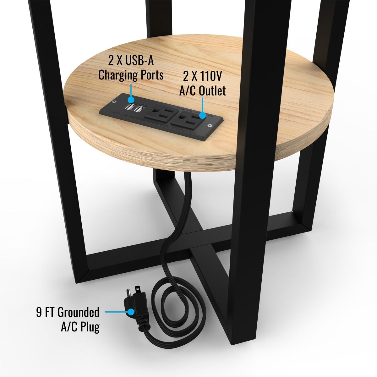 Pittsburgh Steelers Side table with Charger 4 Pittsburgh Steelers Side table with Charger