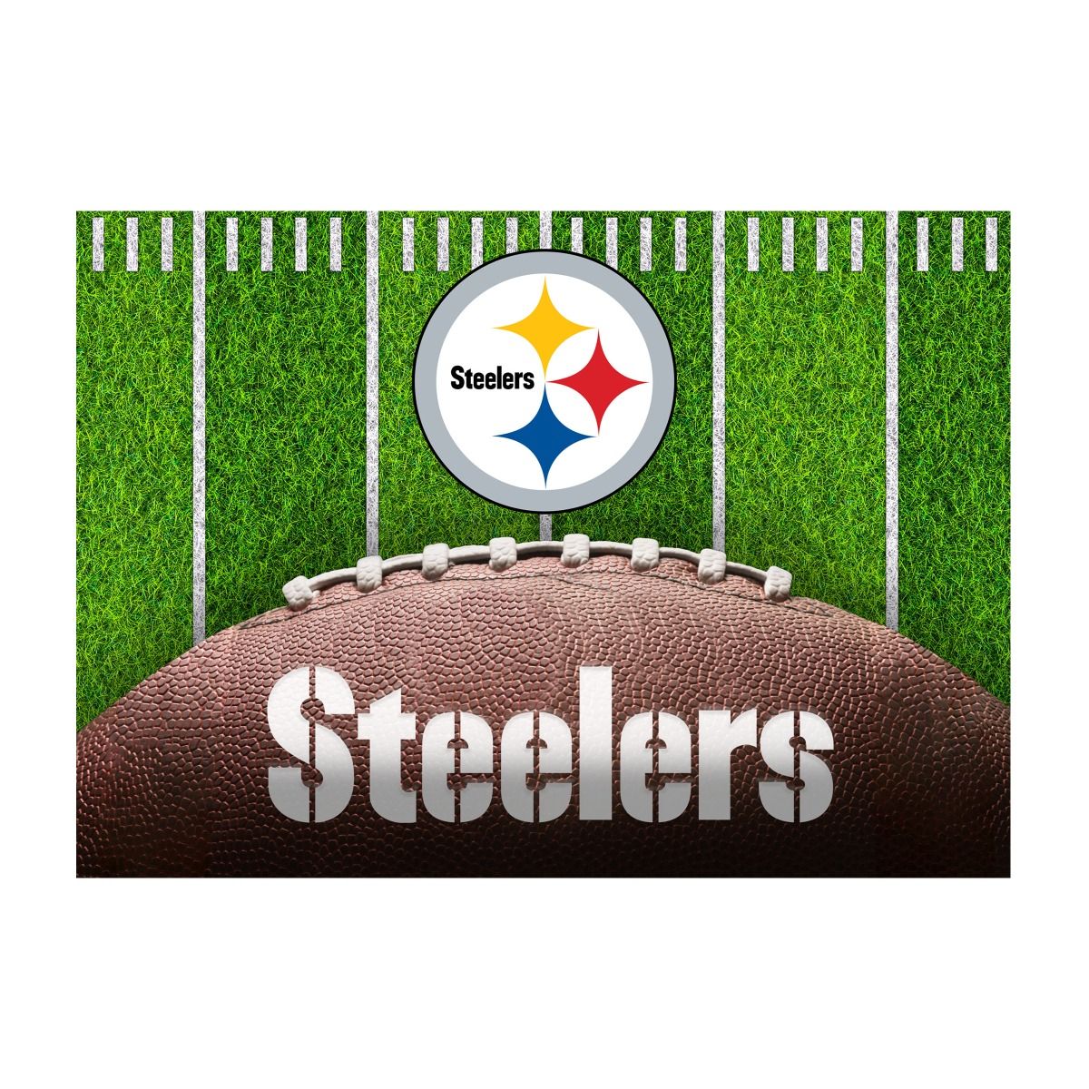Pittsburgh Steelers 5x7 Football Field Washable Area Rug 1 Pittsburgh Steelers 5x7 Football Field Washable Area Rug