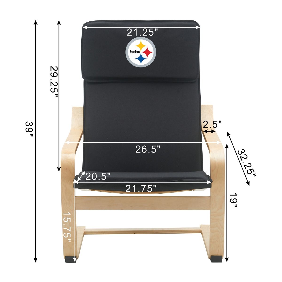 Pittsburgh Steelers Bentwood Chair 3 Pittsburgh Steelers Bentwood Chair