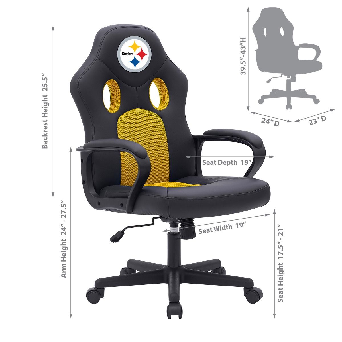 Pittsburgh Steelers Vision Game Chair 2 Pittsburgh Steelers Vision Game Chair