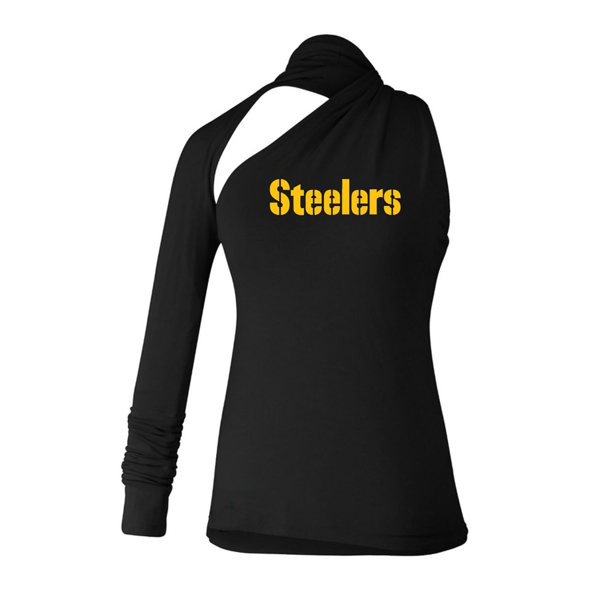 Pittsburgh Steelers Women's Kiya Tomlin Wordmark Long Sleeve Sling Tee 1 Pittsburgh Steelers Women's Kiya Tomlin Wordmark Long Sleeve Sling Tee
