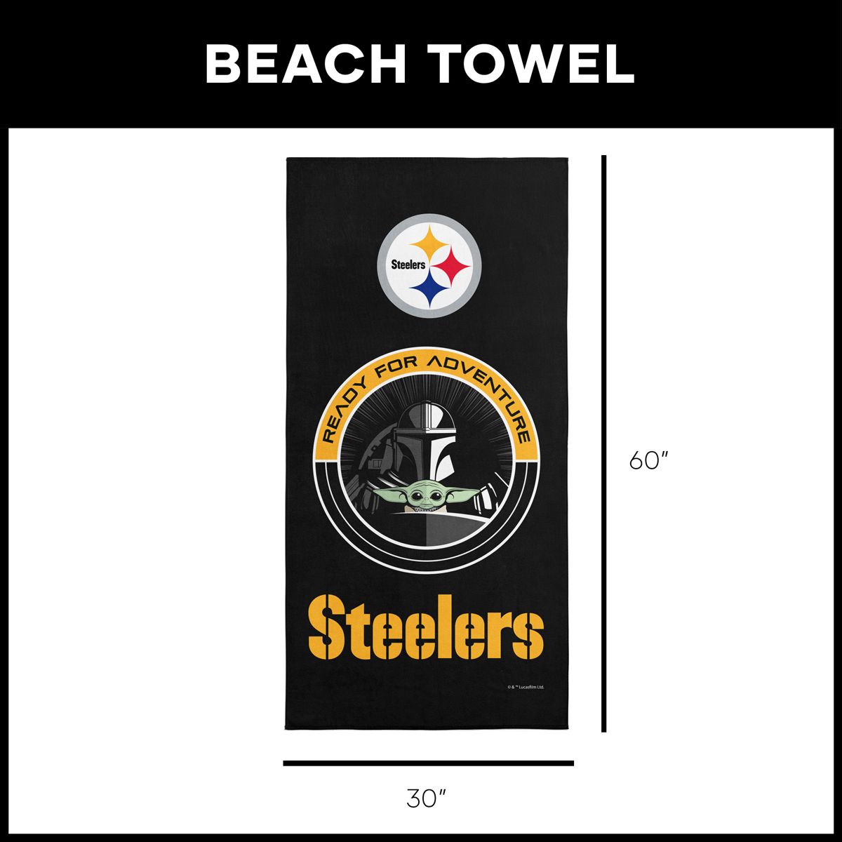 Pittsburgh Steelers Cloud Hugger The Child Double Towel 8 Pittsburgh Steelers Cloud Hugger The Child Double Towel