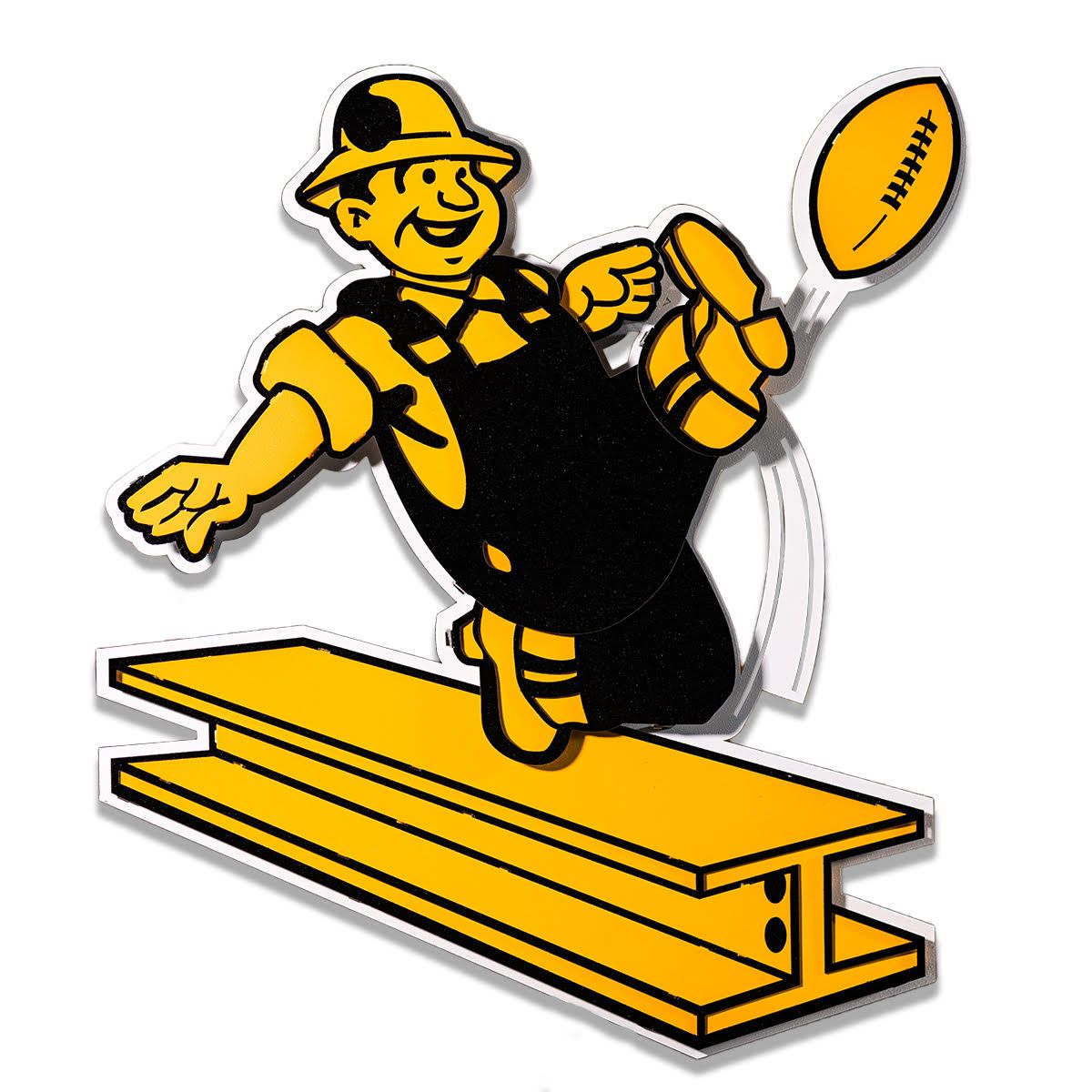 Pittsburgh Steelers 1961 23in x 20in 3D Throwback 1 Pittsburgh Steelers 1961 23in x 20in 3D Throwback