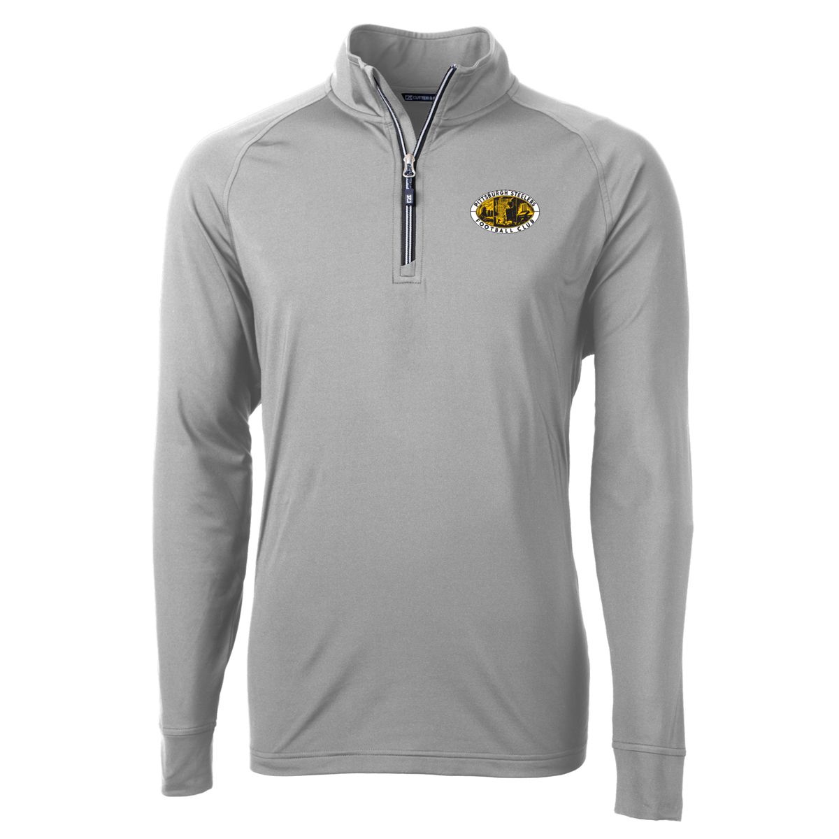 Pittsburgh Steelers Men's Cutter & Buck Historic Logo Adapt Eco Knit 1/4 Zip