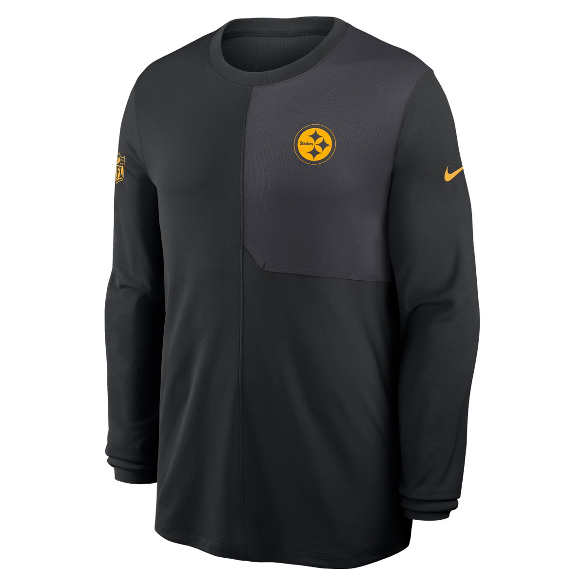 Pittsburgh Steelers Men's Nike UV Coach Black Long Sleeve T-Shirt
