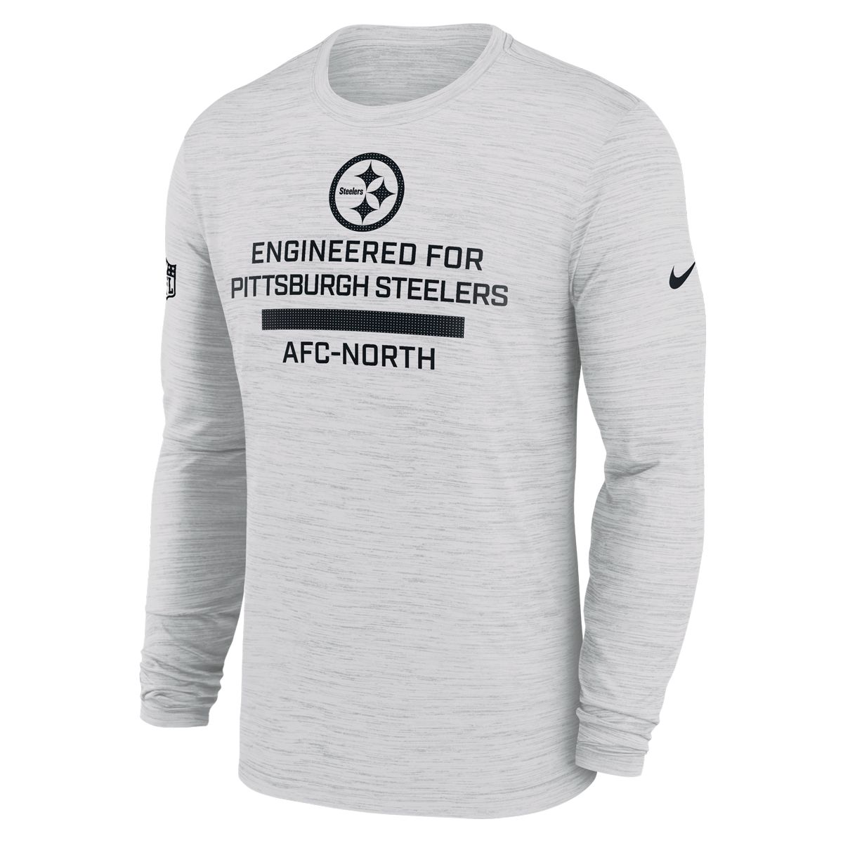Pittsburgh Steelers Men's Nike Sideline Velocity White Long Sleeve T-Shirt 5 Pittsburgh Steelers Men's Nike Sideline Velocity White Long Sleeve T-Shirt