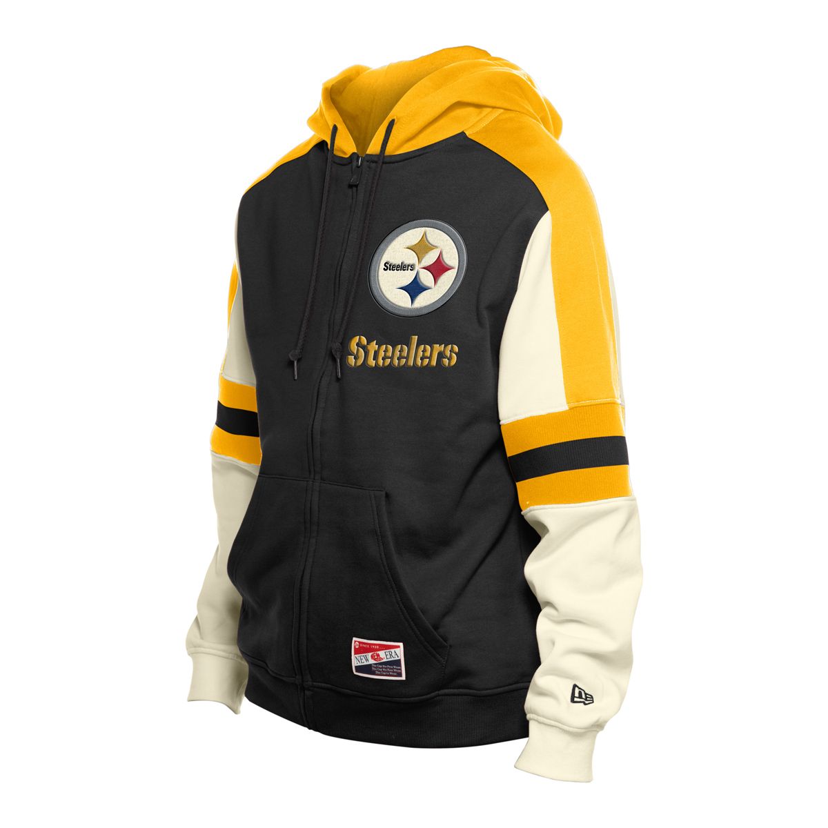 Pittsburgh Steelers Men's New Era Full Zip Hooded Jacket 4 Pittsburgh Steelers Men's New Era Full Zip Hooded Jacket