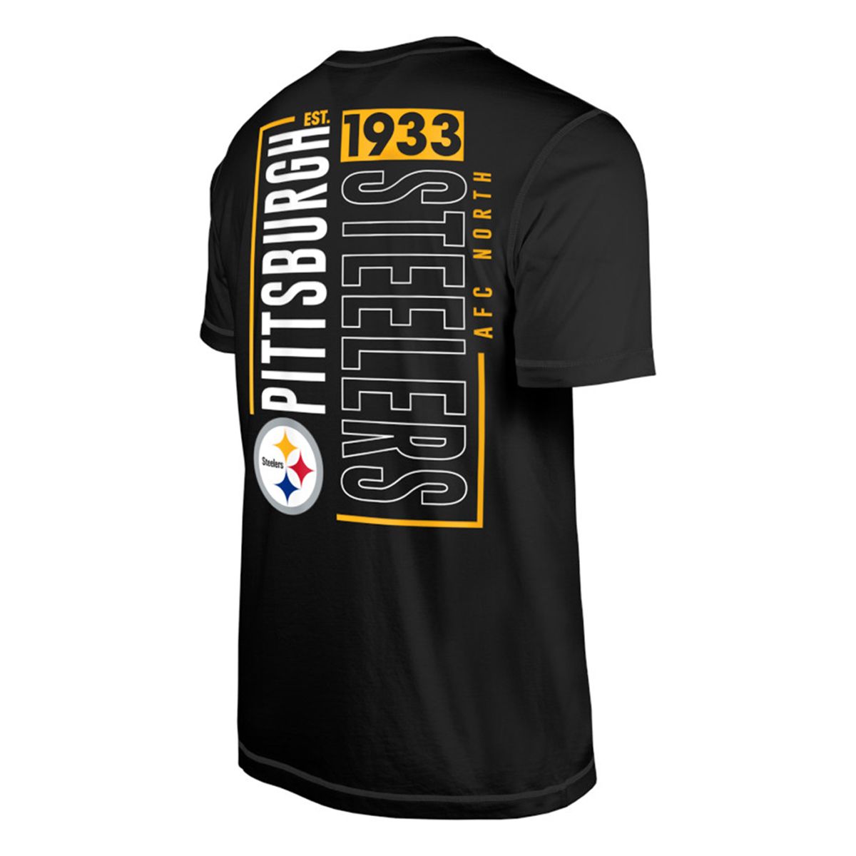 Pittsburgh Steelers Men's New Era Back Graphic Short Sleeve T-Shirt 3 Pittsburgh Steelers Men's New Era Back Graphic Short Sleeve T-Shirt