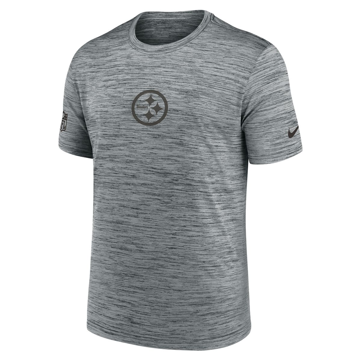 Pittsburgh Steelers Men's Nike Sideline Grey Velocity Short Sleeve T-Shirt 5 Pittsburgh Steelers Men's Nike Sideline Grey Velocity Short Sleeve T-Shirt