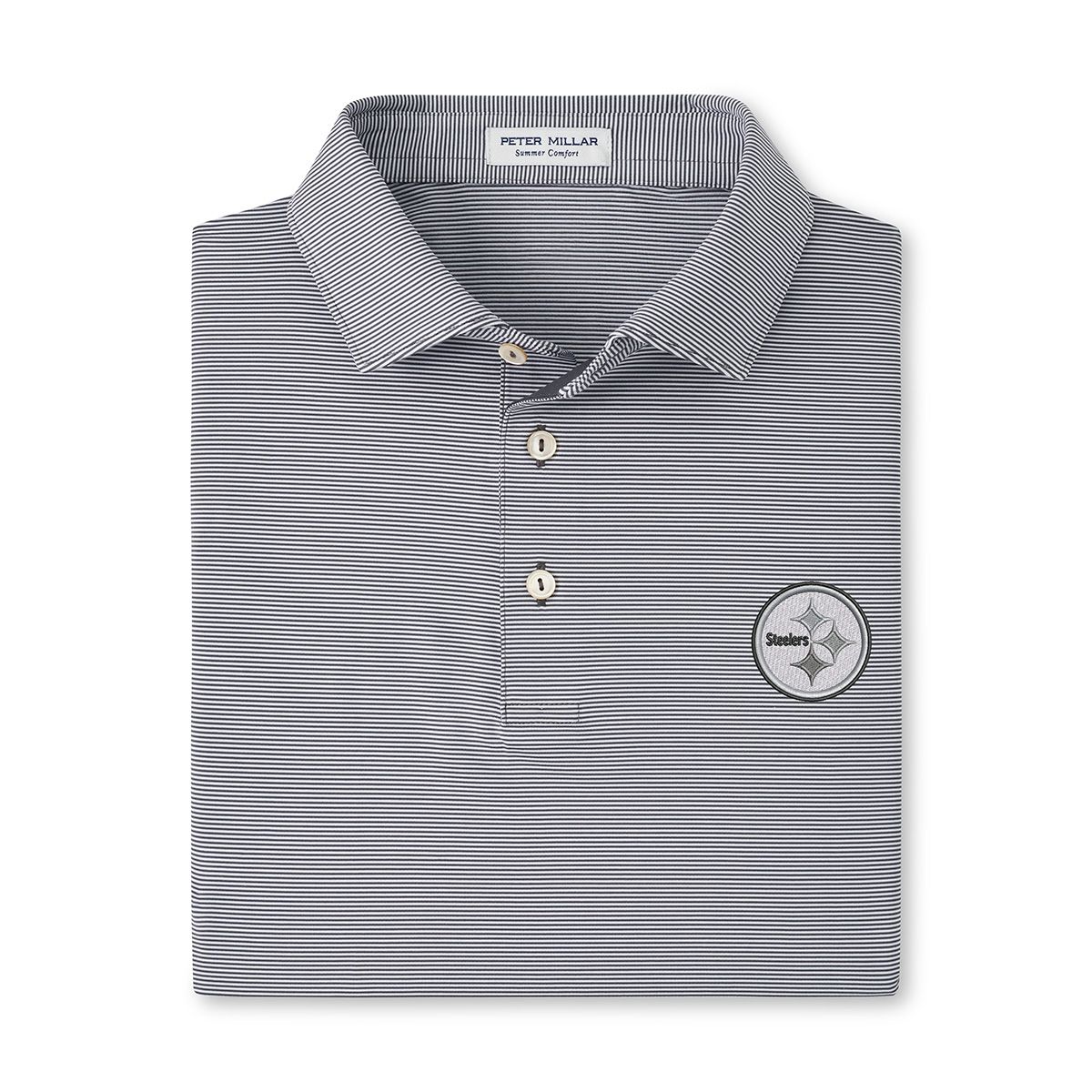 Pittsburgh Steelers Men's Peter Millar Jubilee Performance Jersey Polo 2 Pittsburgh Steelers Men's Peter Millar Jubilee Performance Jersey Polo