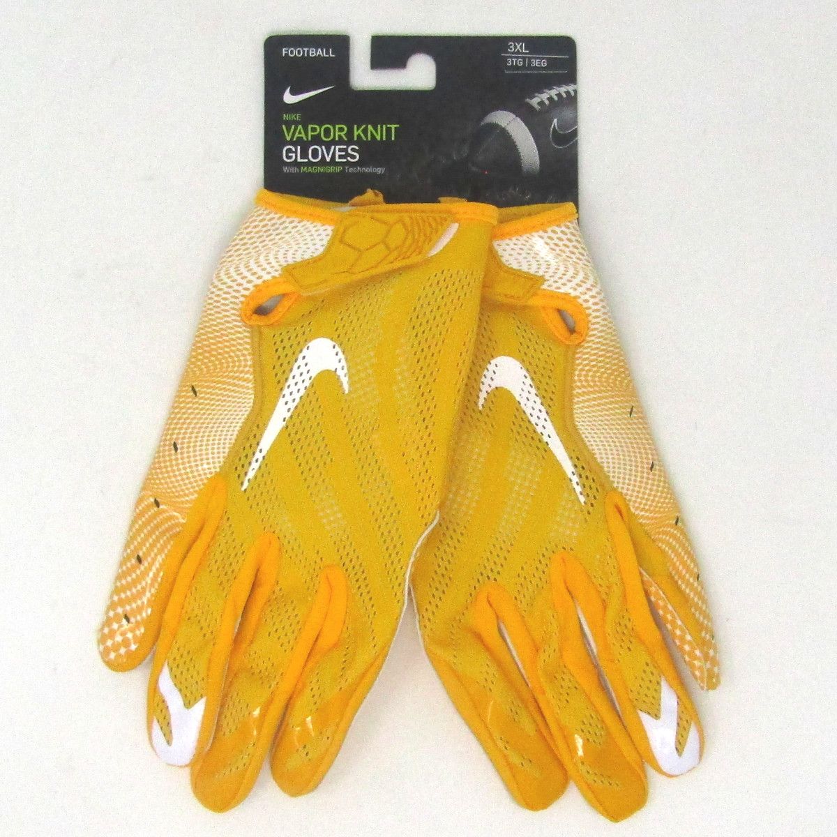 Nike Vapor Knit Gloves Gold/Gold/Wht