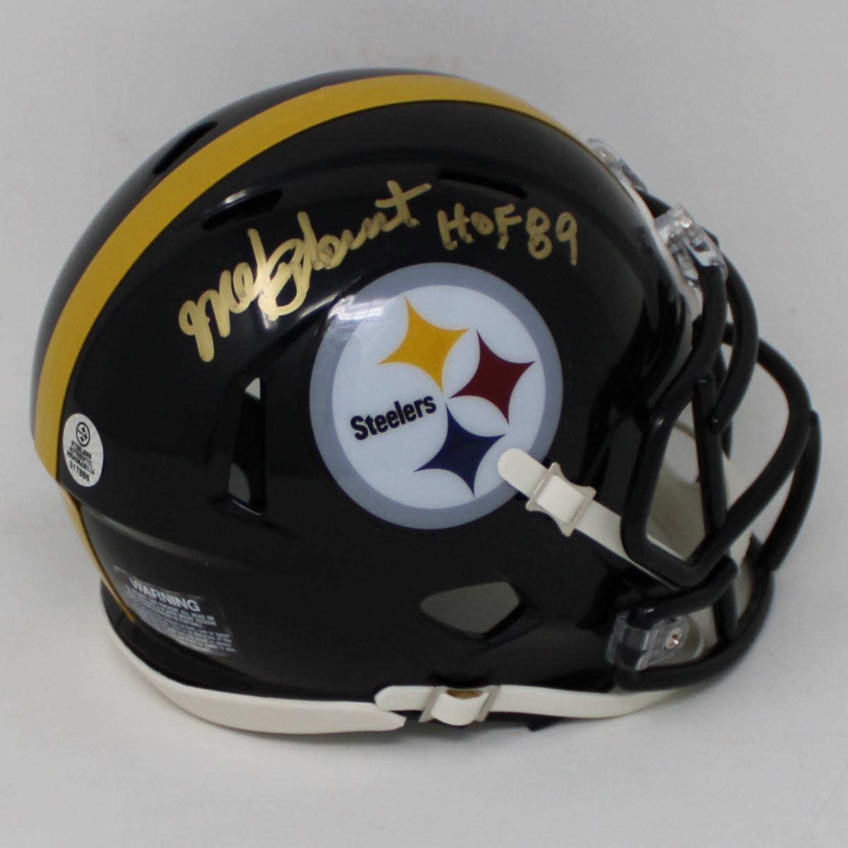 Pittsburgh Steelers #47 Mel Blount Autographed Riddell Speed Mini Helmet
