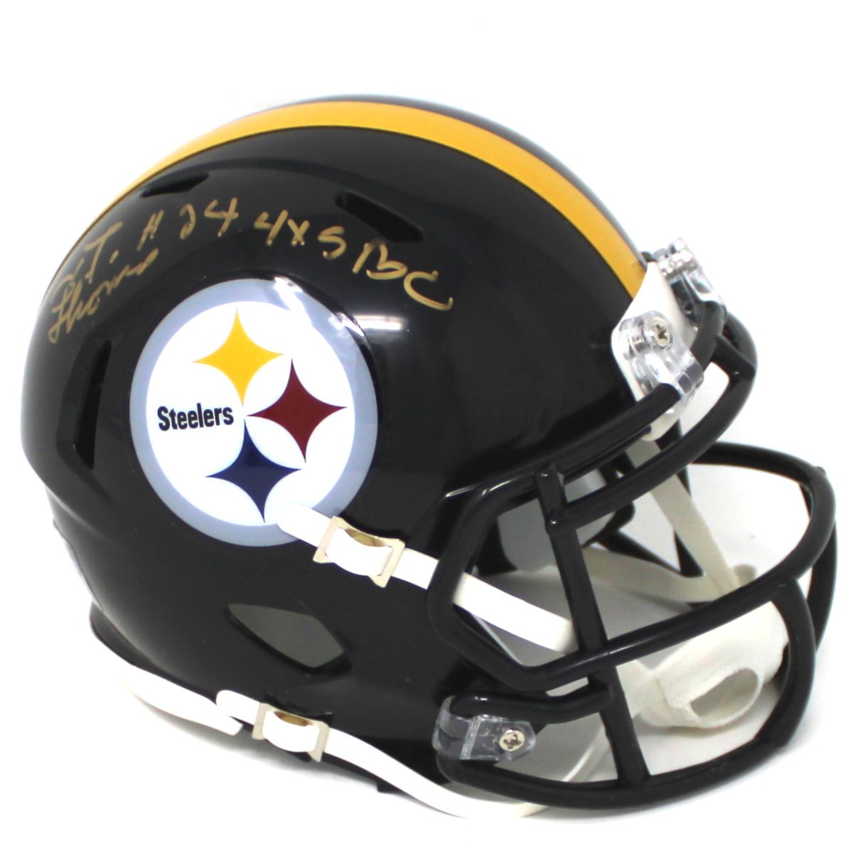Pittsburgh Steelers #24 J.T. Thomas Autographed Riddell Speed Mini Helmet 3 Pittsburgh Steelers #24 J.T. Thomas Autographed Riddell Speed Mini Helmet
