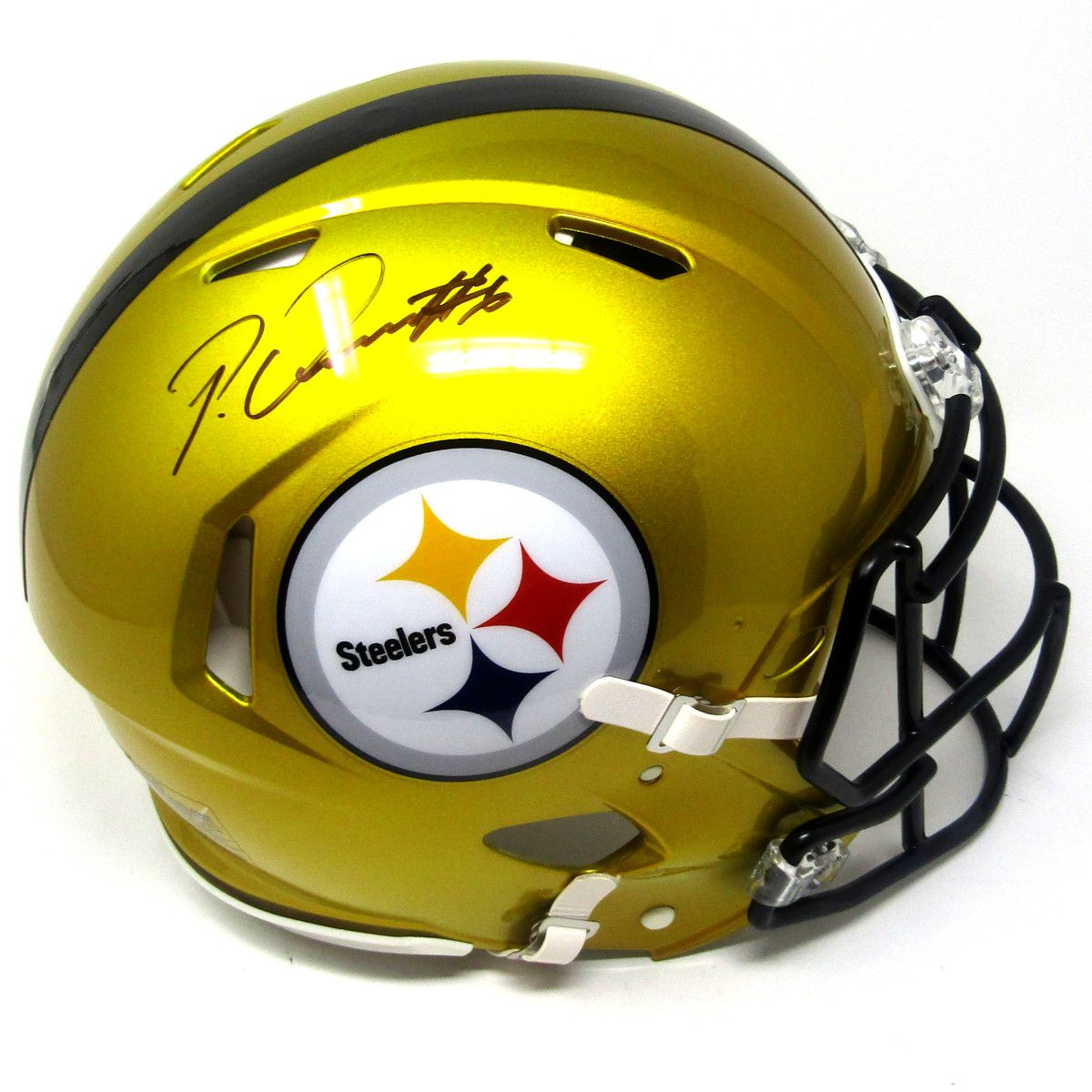 Pittsburgh Steelers #6 Patrick Queen Autographed Riddell Authentic Speed Full-Size Flash Helmet